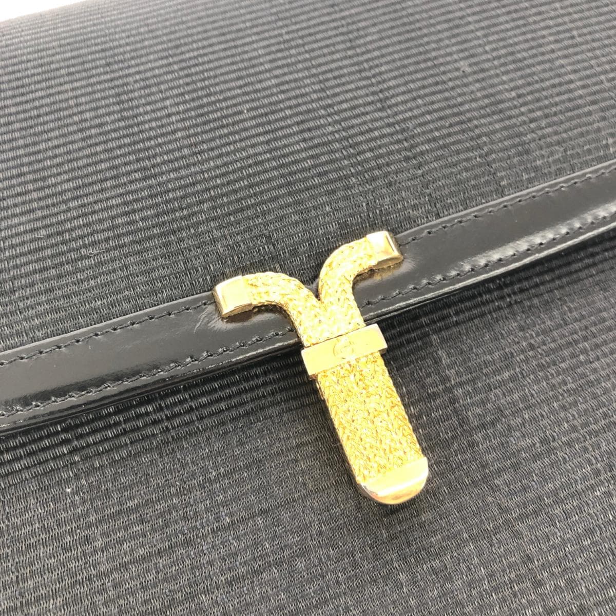 COMTESSE handbag in good condition, black, top handle, horsehair, ladies' bag, vintage with coin purse included 5