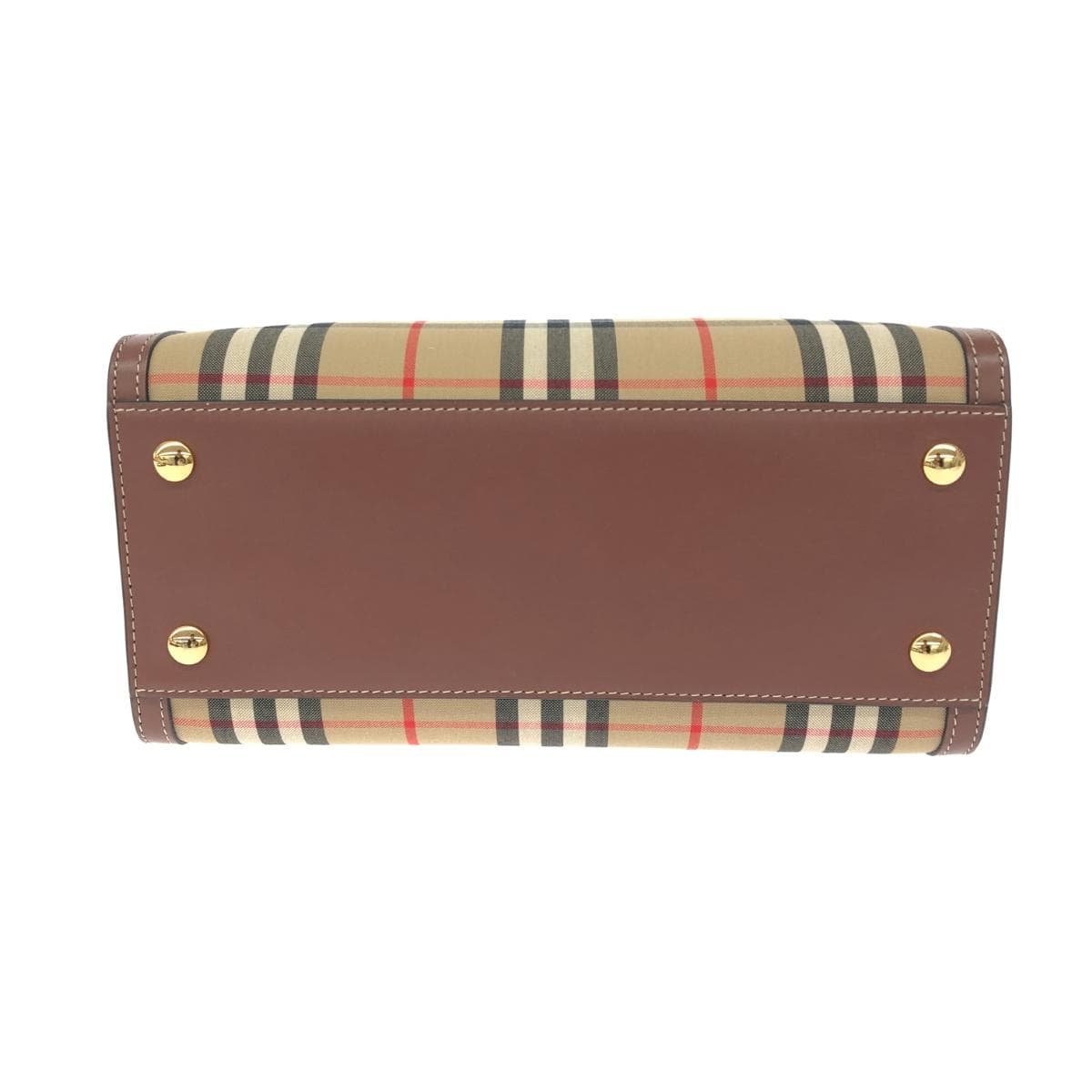 BURBERRY LONDON Burberry London Title Mini 2WAY Bag Excellent Condition 8025267 Beige Leather Vintage Check Women's Multi-functional 5