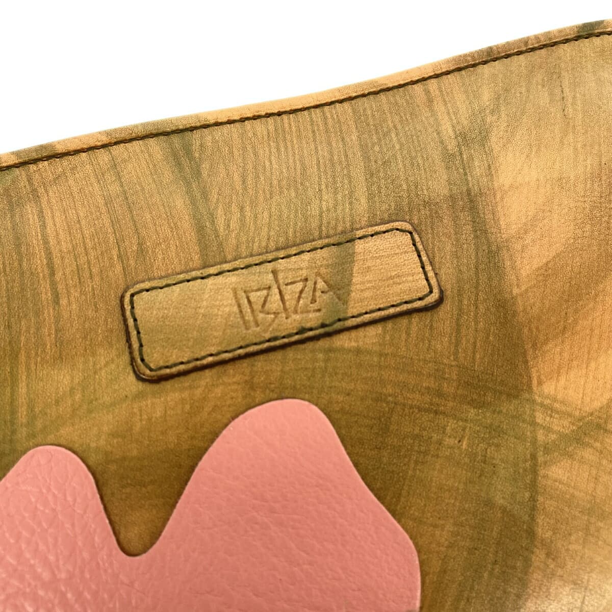 IBIZA Ibiza Clutch Bag Beige Leather Flower Design Women's Second Bag Bag Handbag Camel 5