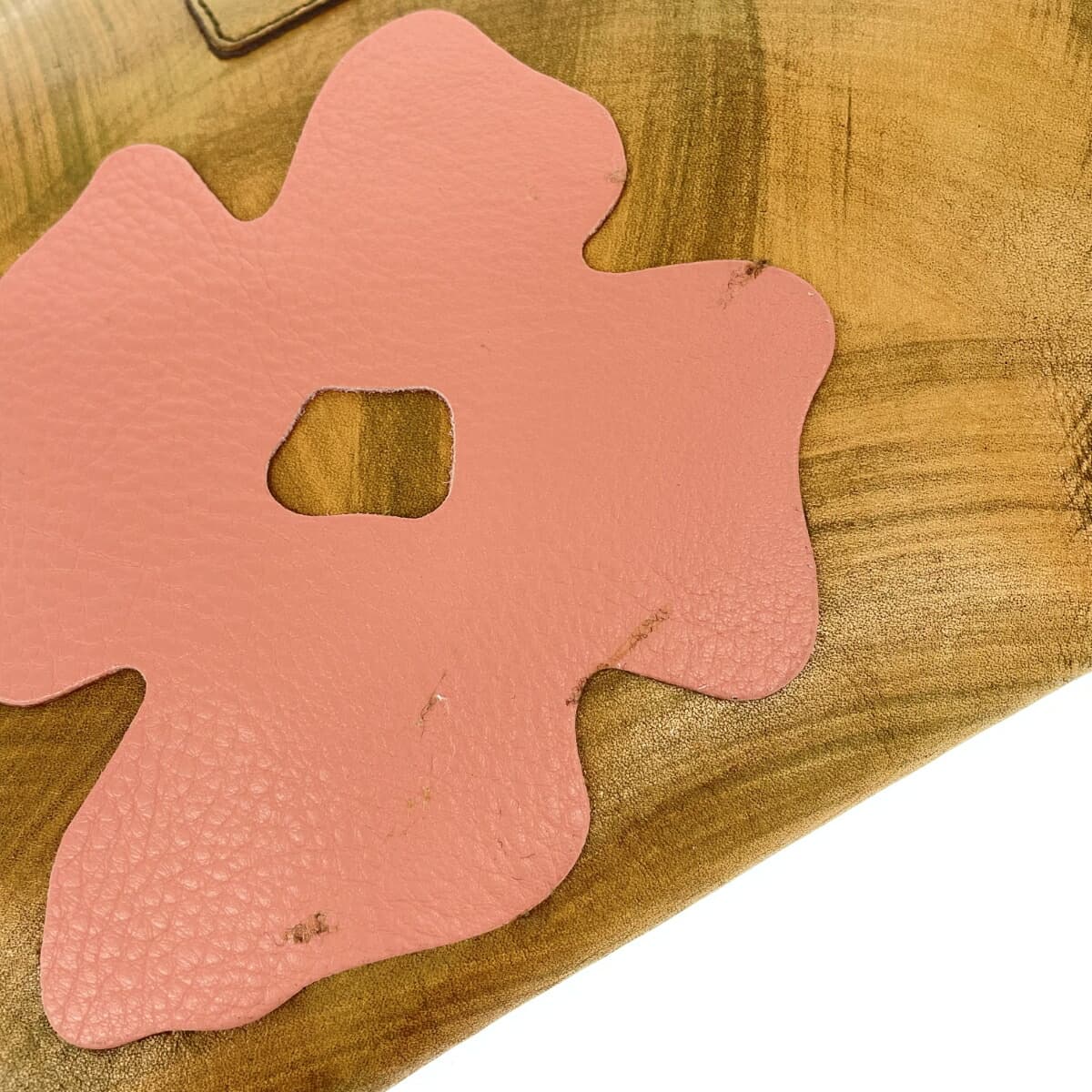 IBIZA Ibiza Clutch Bag Beige Leather Flower Design Women's Second Bag Bag Handbag Camel 8