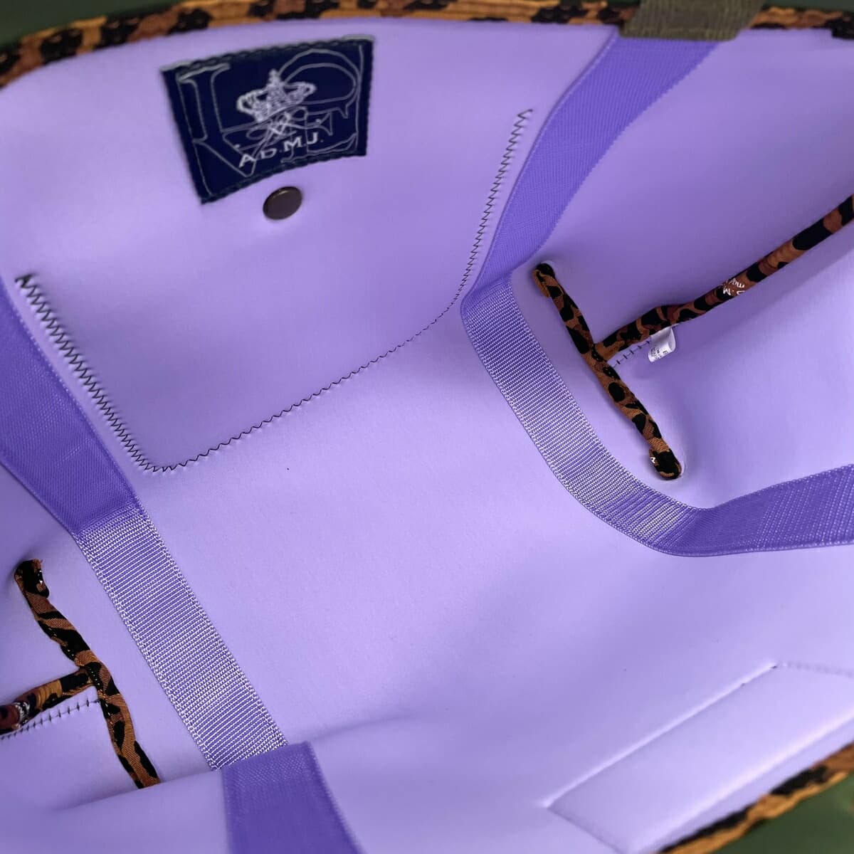 A.D.M.J Accessoires de Mademoiselle Jap The Magic Light Tricot Double Tote Bag Excellent Condition Green Ladies Bag 6