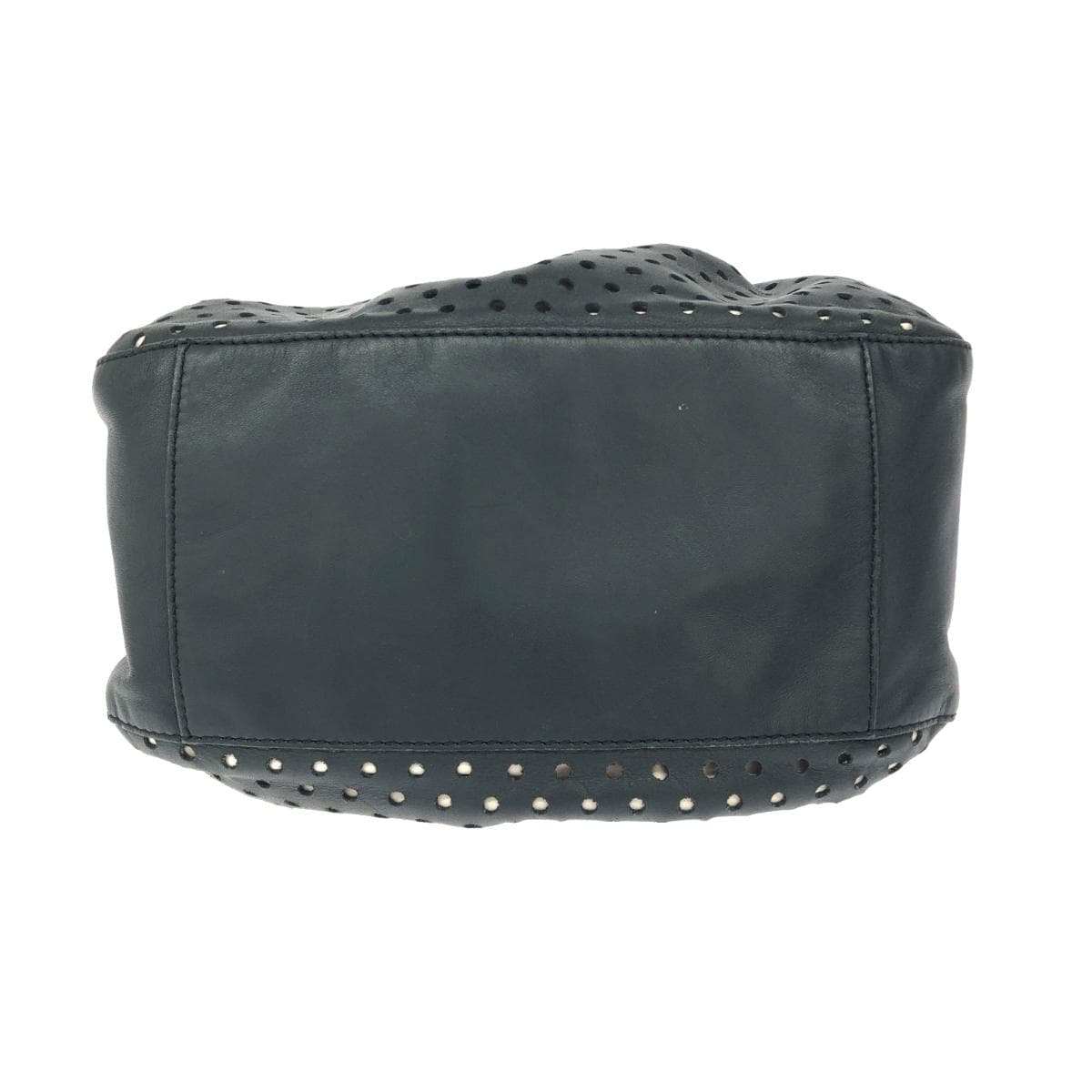 Kate Spade drawstring mini tote bag tote bag black leather punching ladies bag 5