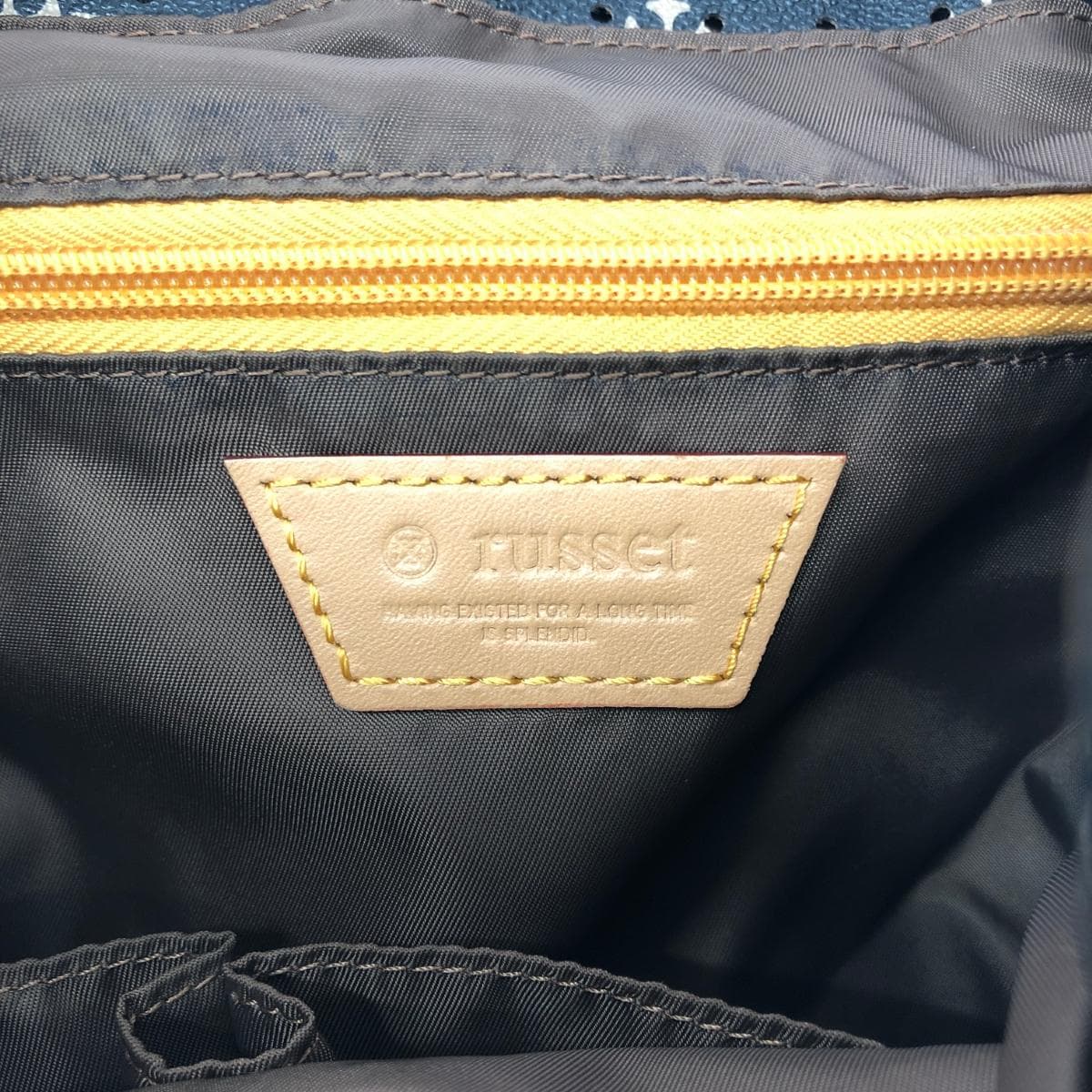 Russet Rassit Backpack Black PVC Monogram Punching Women's Backpack Bag 6