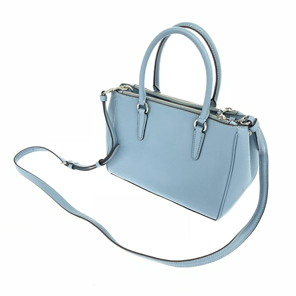 COACH 2WAY Handbag 2WAY Bag F44962 Blue Leather Women's Multifunctional Bag Carry-All Light Blue 3