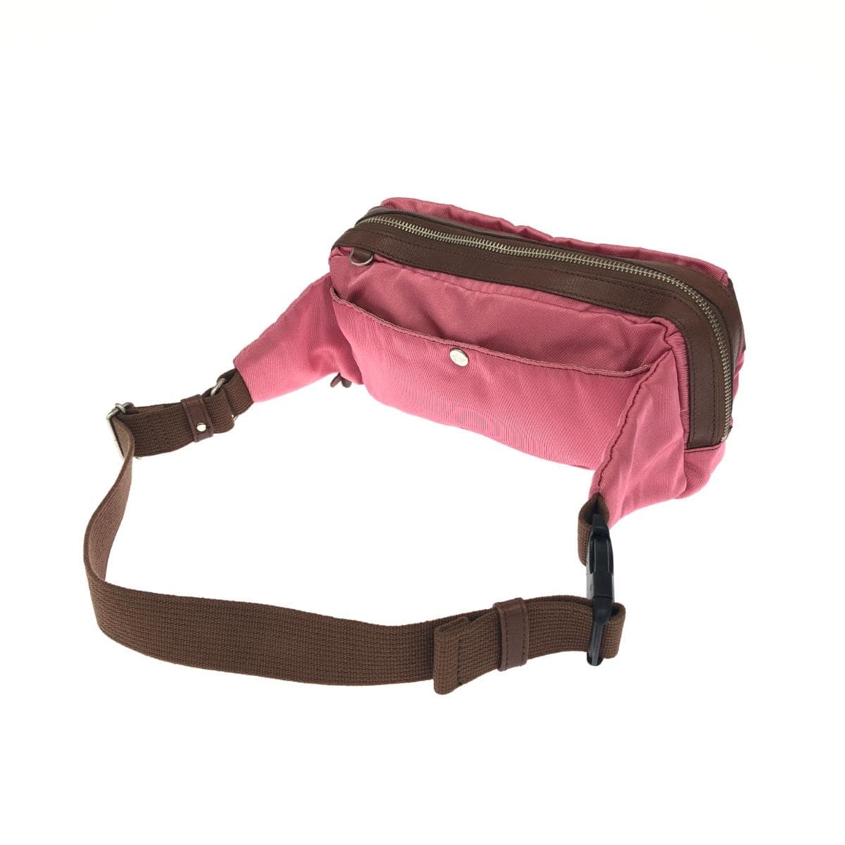 IBIZA Ibiza Body Bag Pink Nylon x Leather Women's Waist Pouch Bag 3