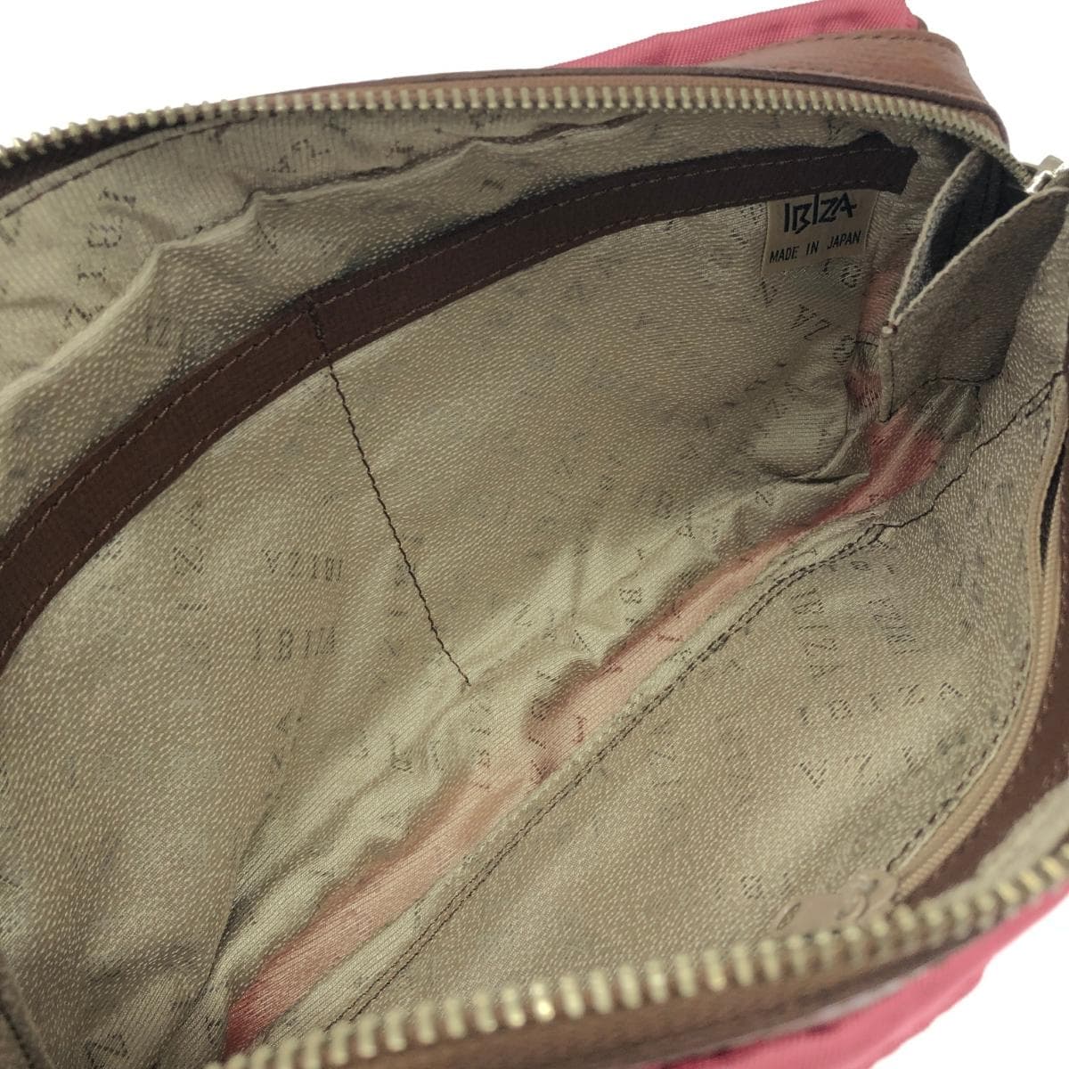 IBIZA Ibiza Body Bag Pink Nylon x Leather Women's Waist Pouch Bag 5