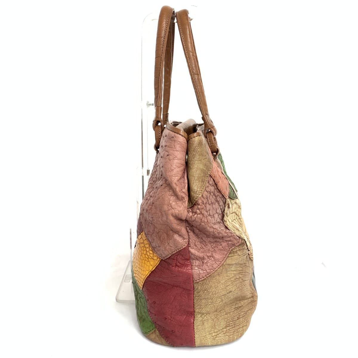 IBIZA Ibiza Tote Bag Good Condition Multi-Color Multi-Leather Patchwork Women's Bag 2