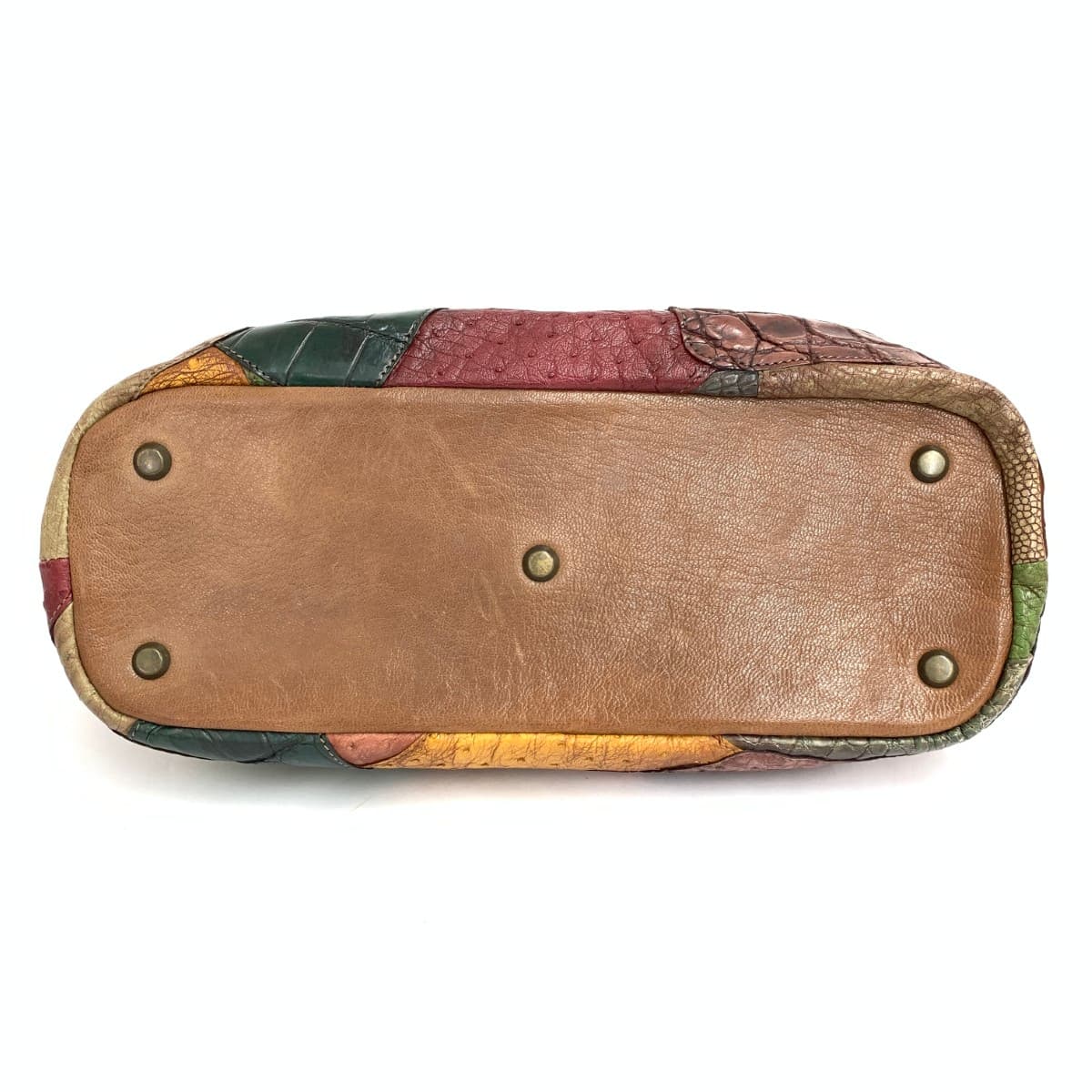 IBIZA Ibiza Tote Bag Good Condition Multi-Color Multi-Leather Patchwork Women's Bag 5