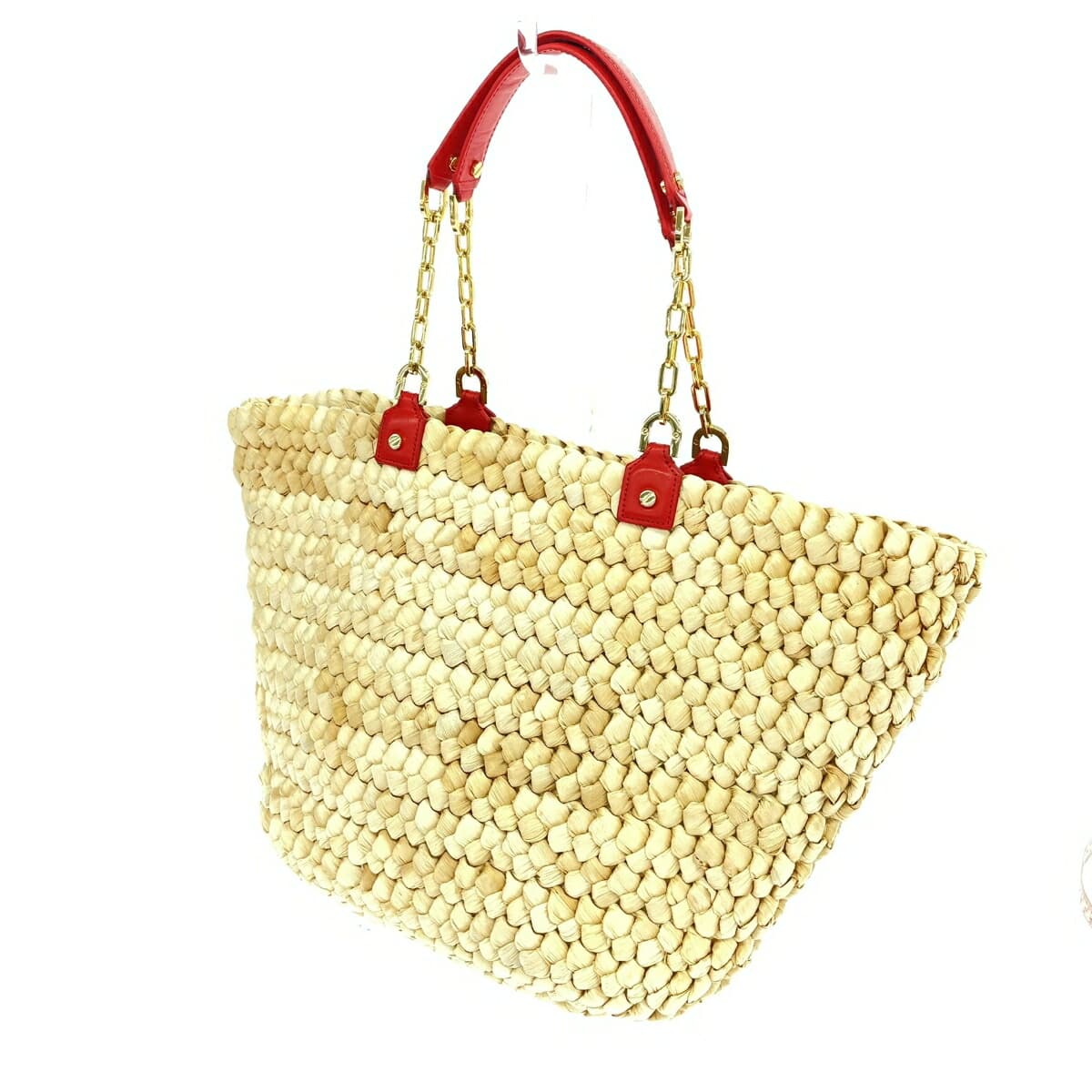 TORYBURCH Tote Bag Good Condition Red/Beige Women's Bag 3