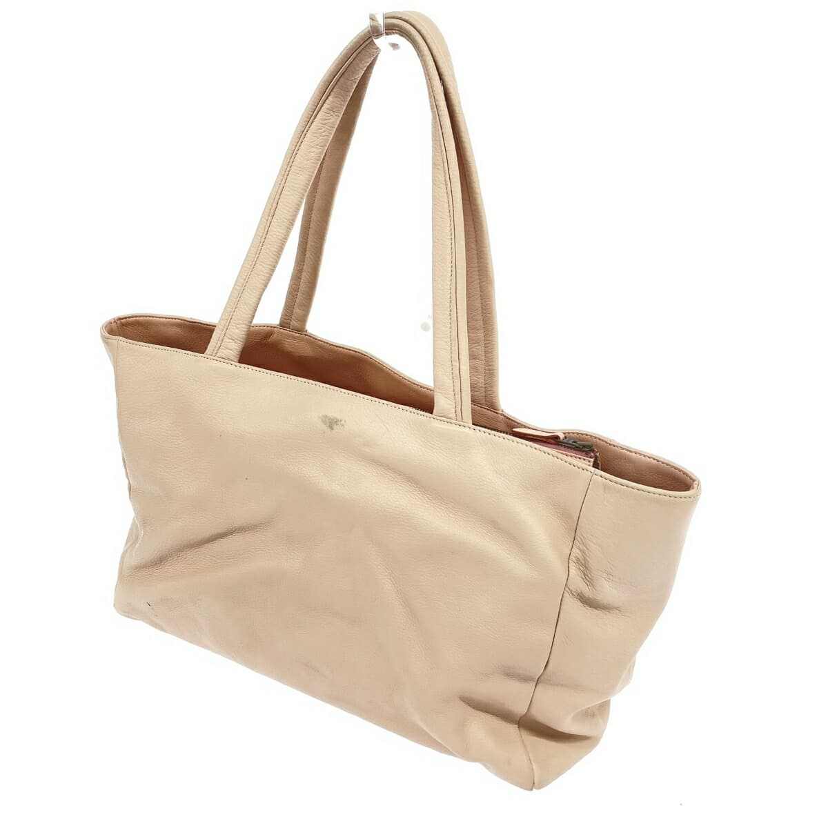 IBIZA Ibiza Tote Bag Leather Logo Women's Bag Salmon Pink 3