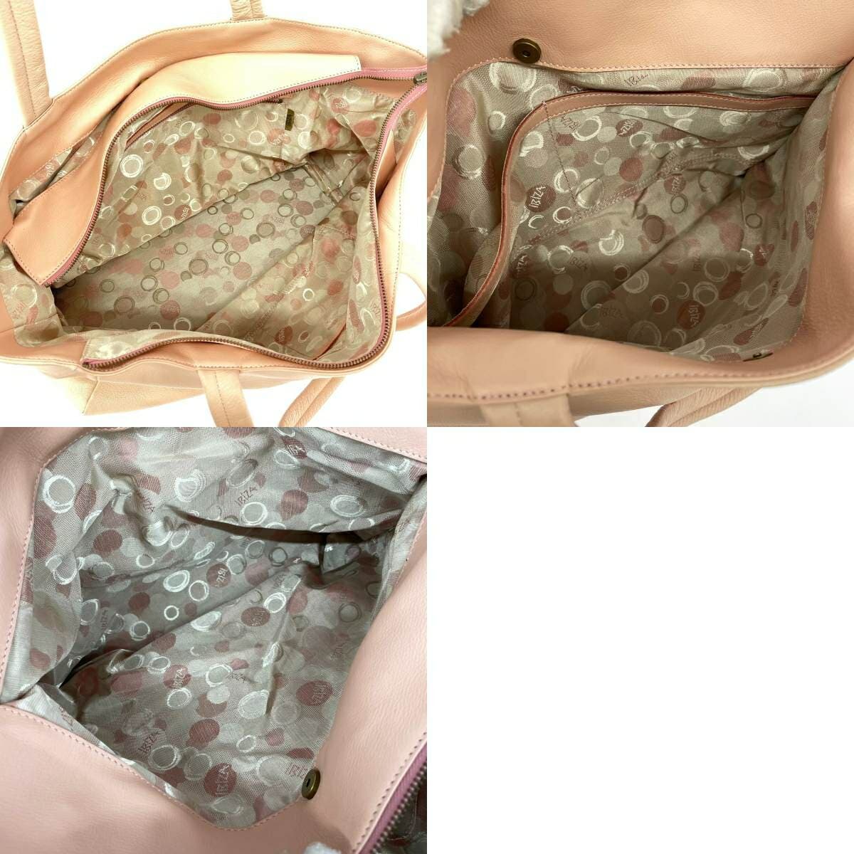 IBIZA Ibiza Tote Bag Leather Logo Women's Bag Salmon Pink 6