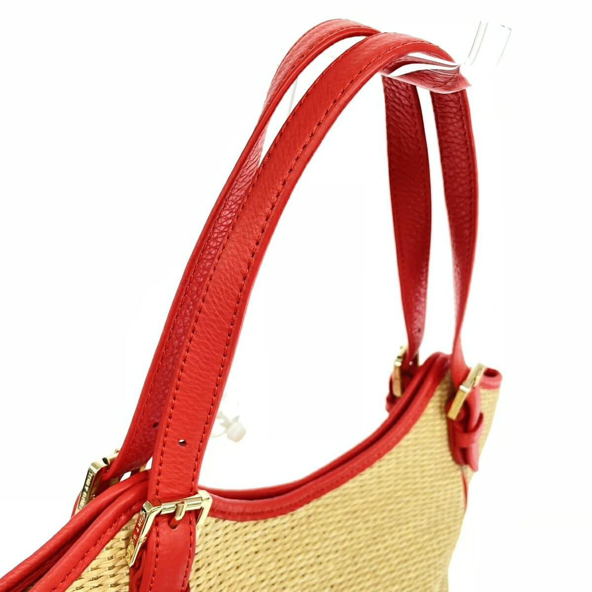 TORYBURCH Tote Bag Woven Bag Orange/Beige Women's Bag 4