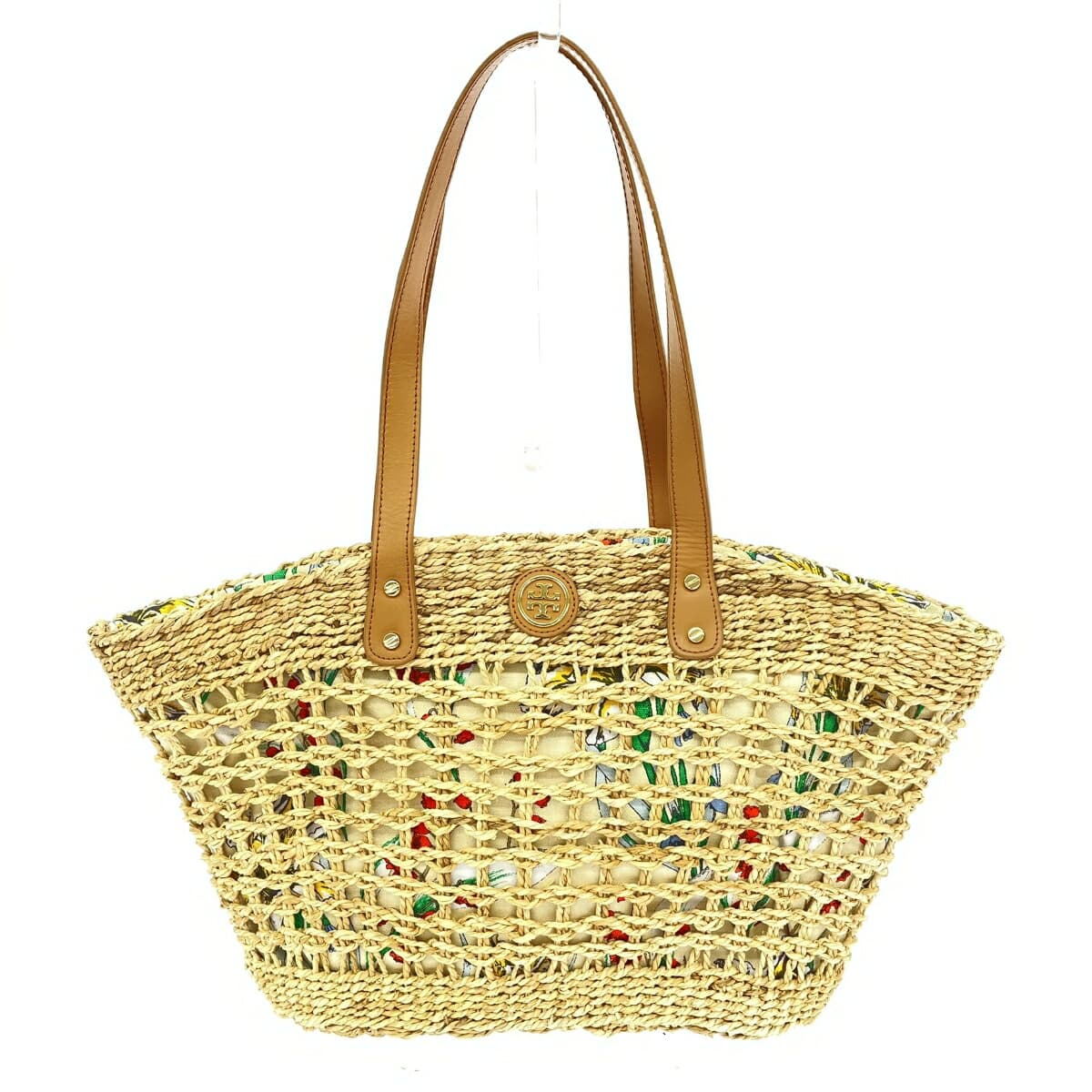 TORYBURCH Tote Bag Woven Bag Beige Women's Bag