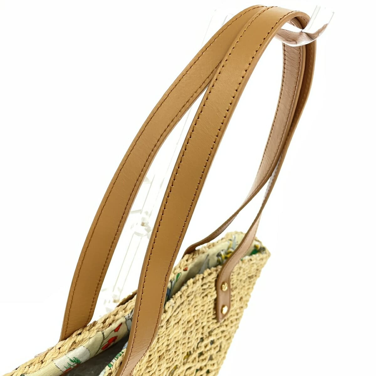 TORYBURCH Tote Bag Woven Bag Beige Women's Bag 4