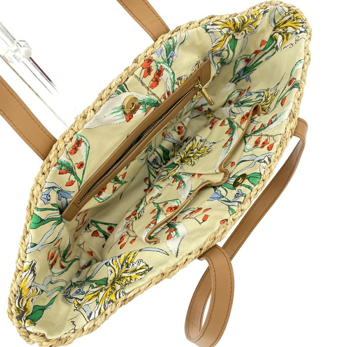 TORYBURCH Tote Bag Woven Bag Beige Women's Bag 7