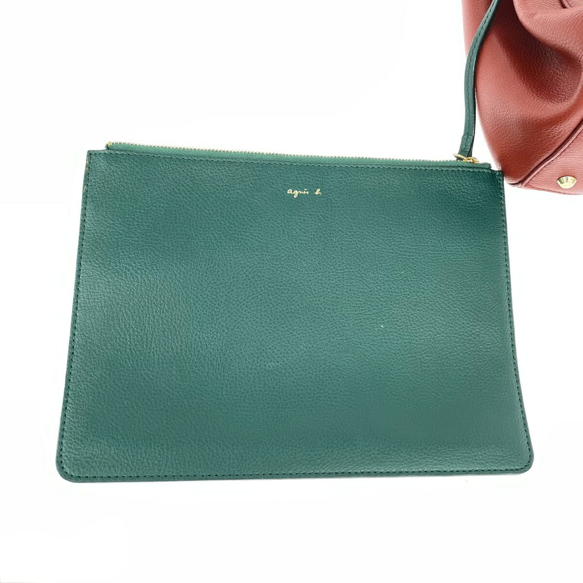 agnes b. Agnes B. tote bag brown leather women's bag 10