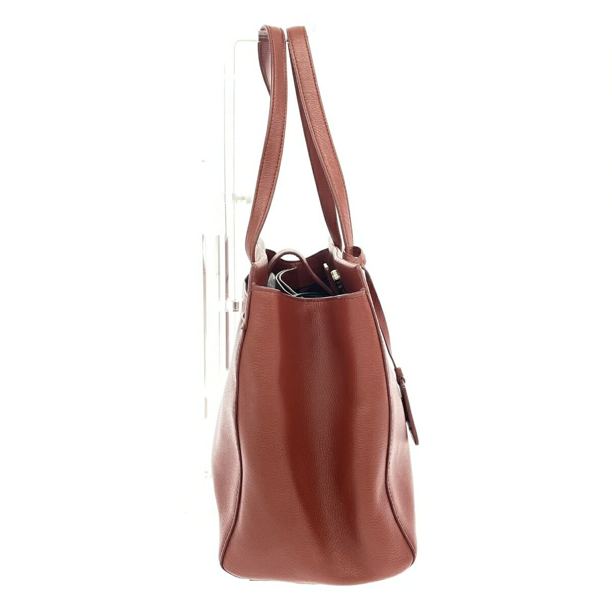 agnes b. Agnes B. tote bag brown leather women's bag 2