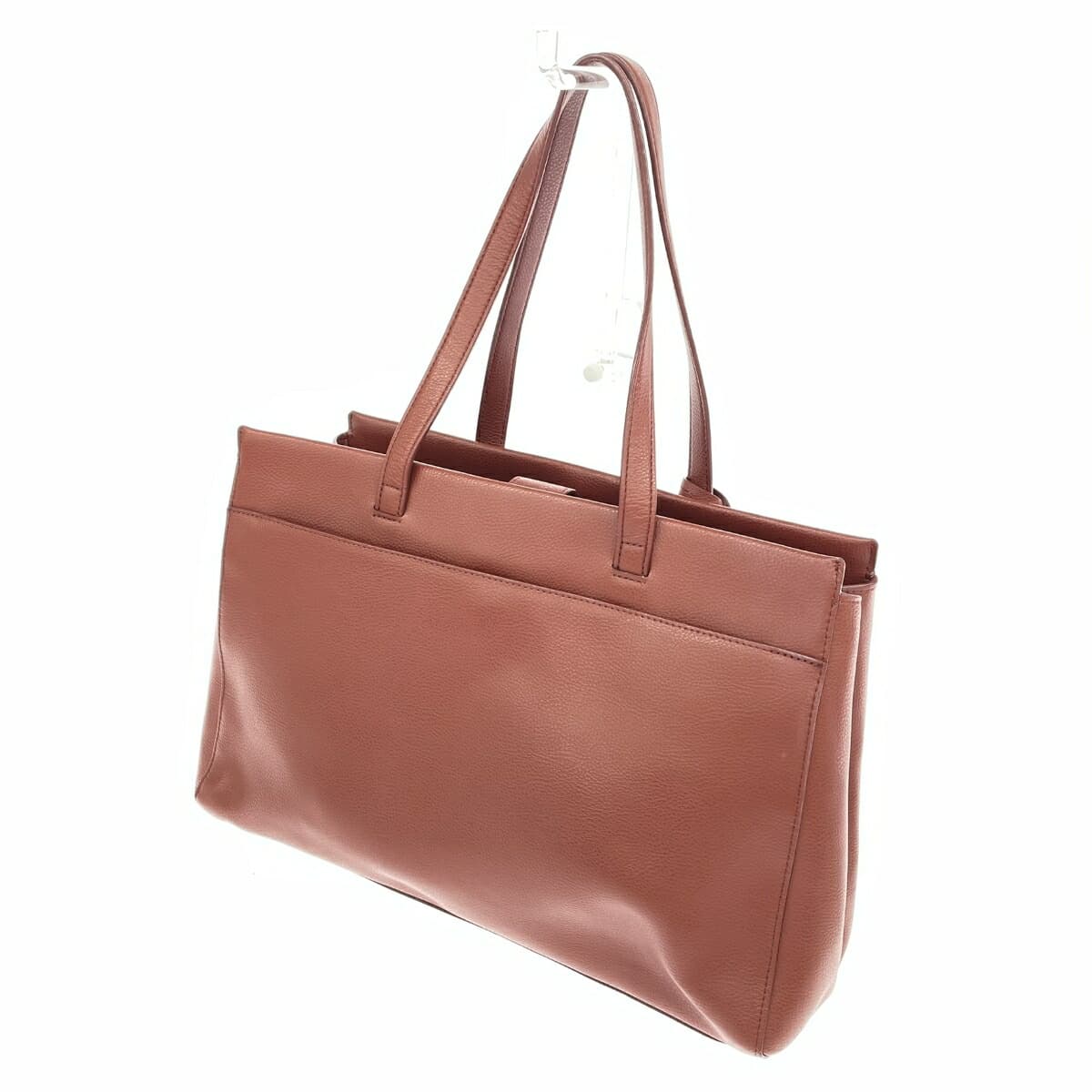 agnes b. Agnes B. tote bag brown leather women's bag 3