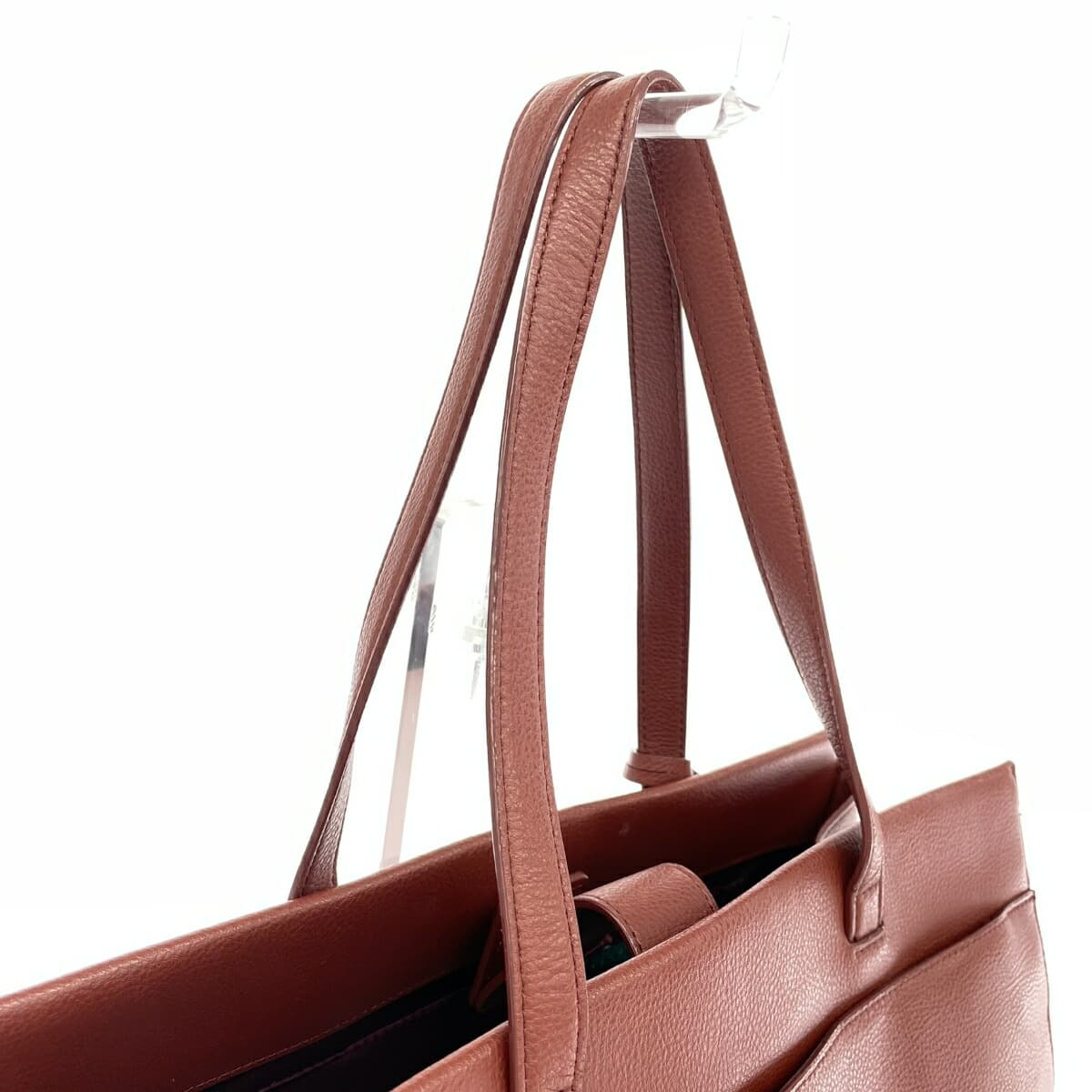agnes b. Agnes B. tote bag brown leather women's bag 4