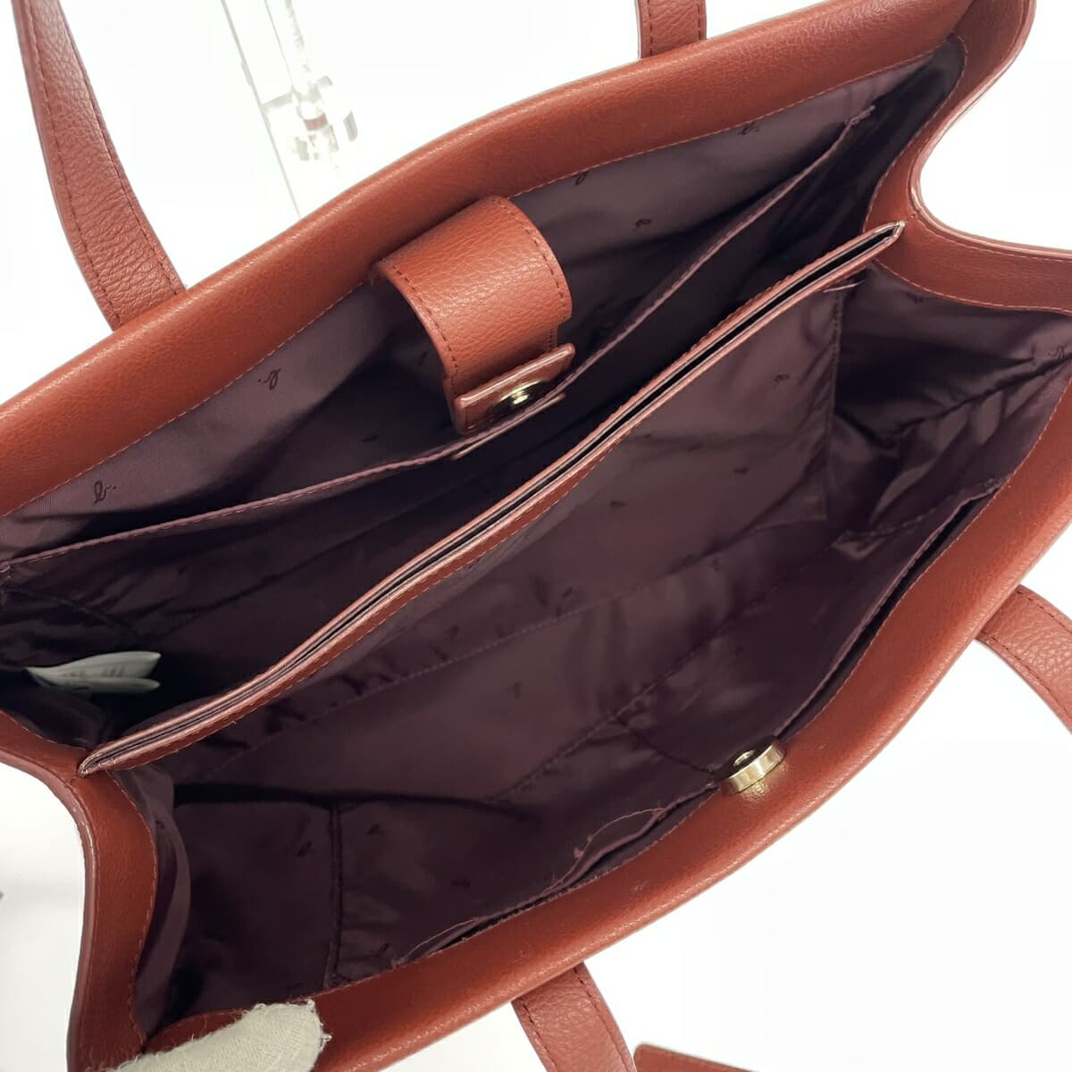 agnes b. Agnes B. tote bag brown leather women's bag 6