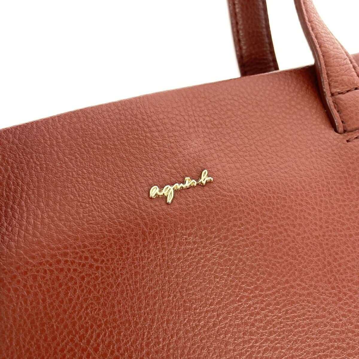 agnes b. Agnes B. tote bag brown leather women's bag 7