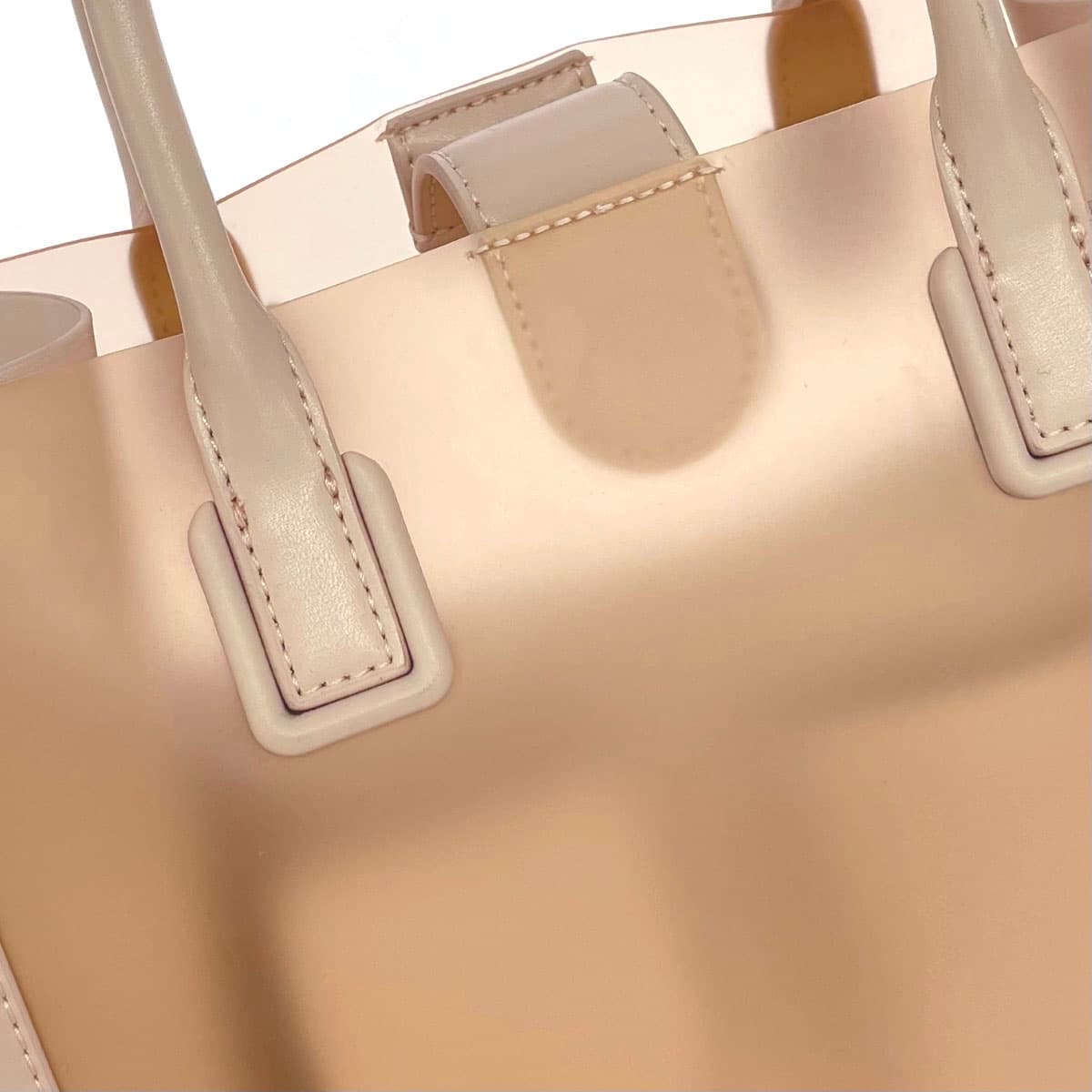 CHARLES&KEITH 2WAY Handbag Beige Vinyl × PVC Women's bag 5