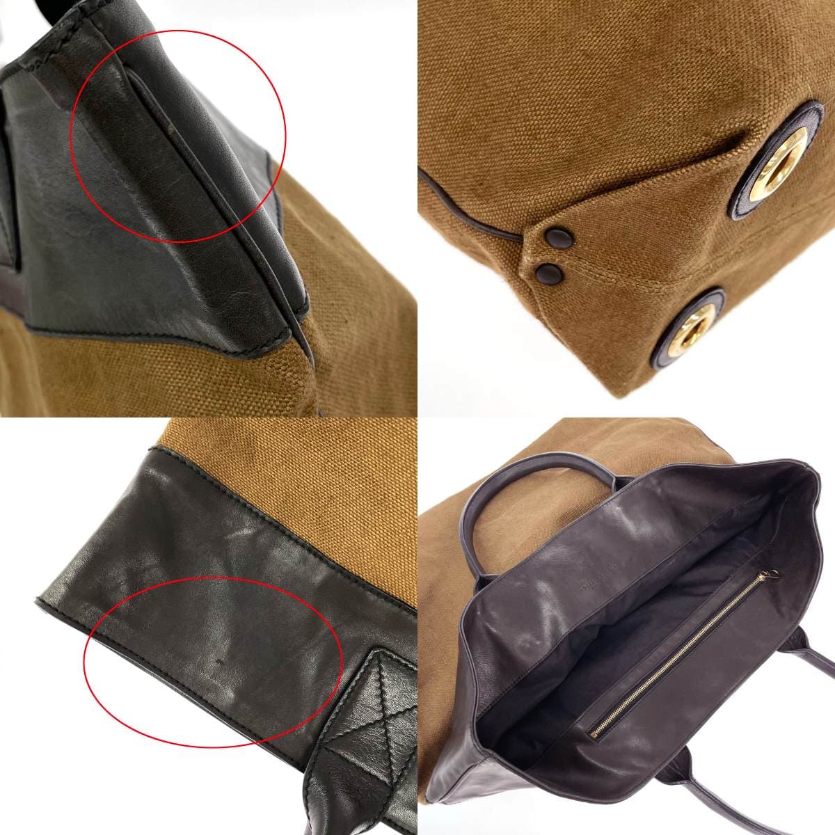 BOTTEGA VENETA Tote Bag I0799607358AMN Brown x Black Canvas x Leather Unisex bag 9