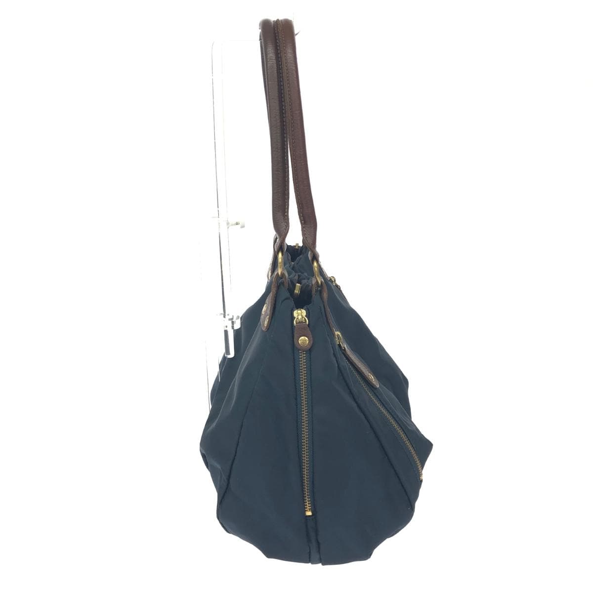 Russet 2WAY bag navy nylon side zip ladies multifunctional bag 2
