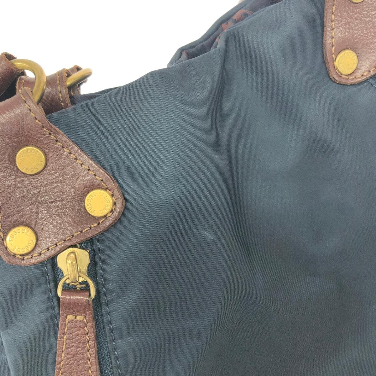 Russet 2WAY bag navy nylon side zip ladies multifunctional bag 7