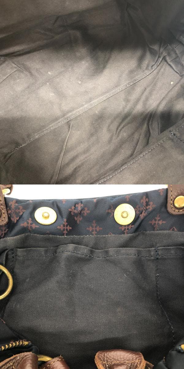 Russet 2WAY bag navy nylon side zip ladies multifunctional bag 9