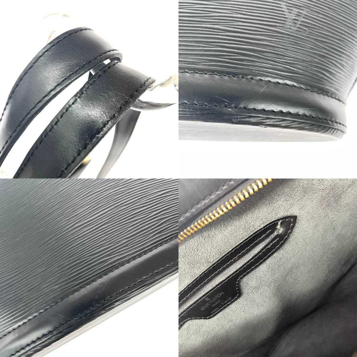 LOUIS VUITTON Louis Vuitton Saint-Jacques Shopping Epi Noir Tote Bag M52262 AS1906 Black Women's Bag 9