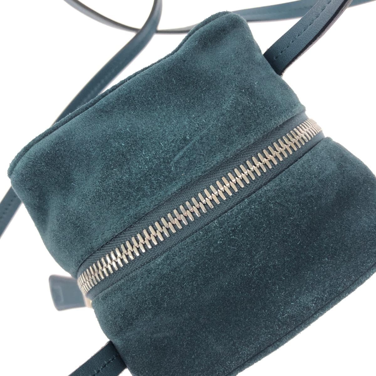 BALLY KORA Shoulder Bag Blue Suede Women's Crossbody Bag 4