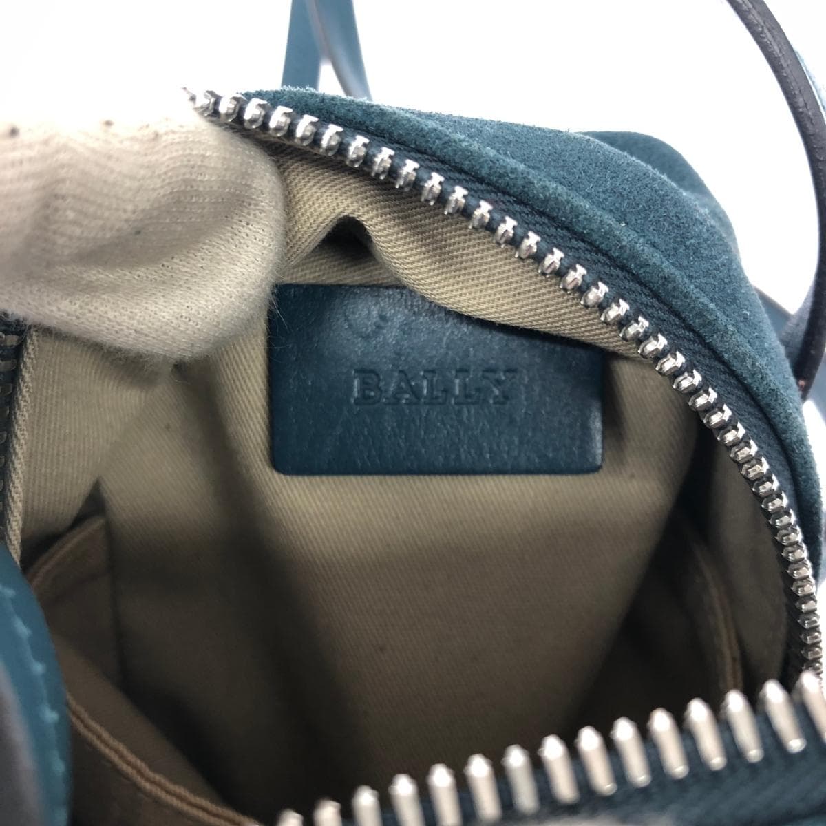 BALLY KORA Shoulder Bag Blue Suede Women's Crossbody Bag 6