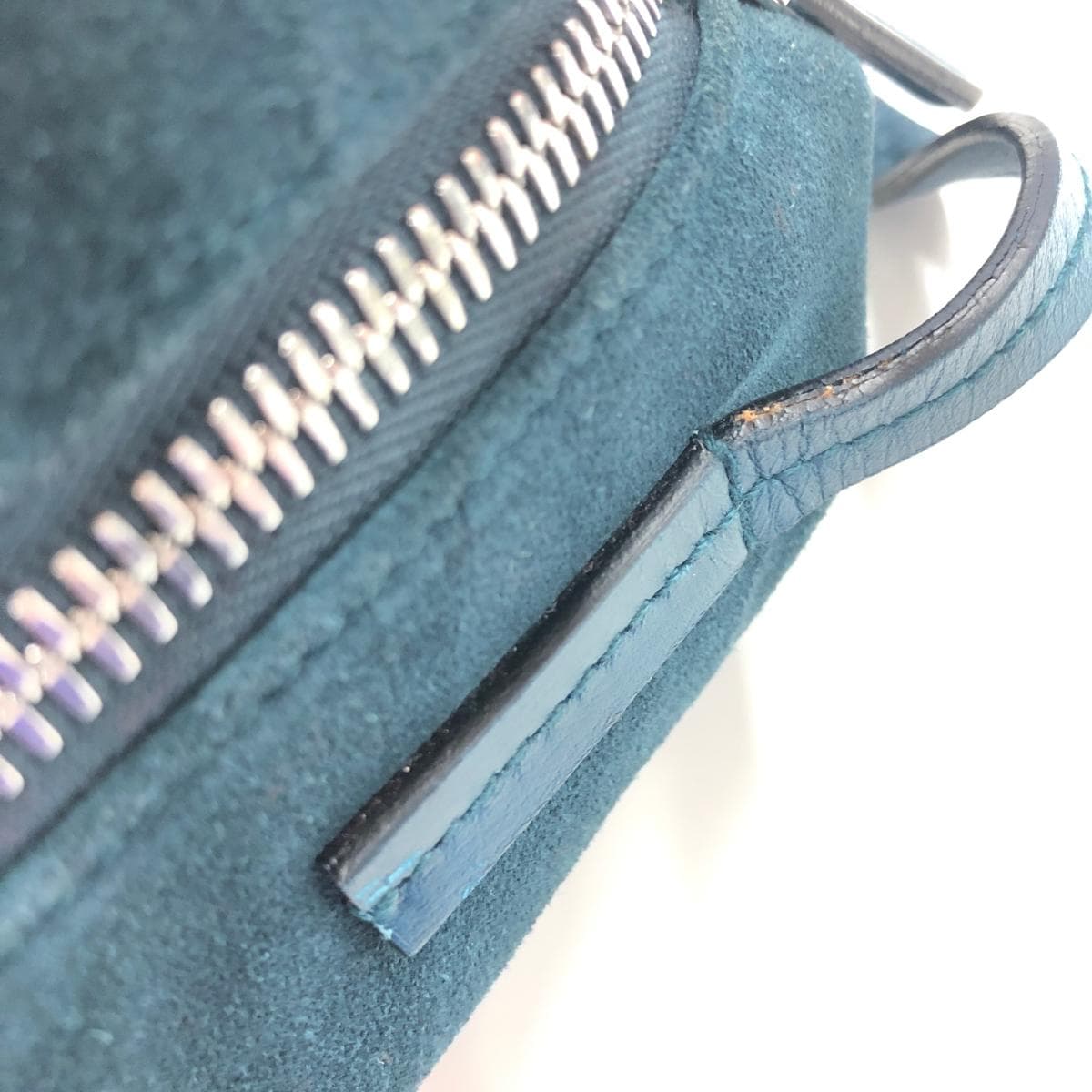 BALLY KORA Shoulder Bag Blue Suede Women's Crossbody Bag 8