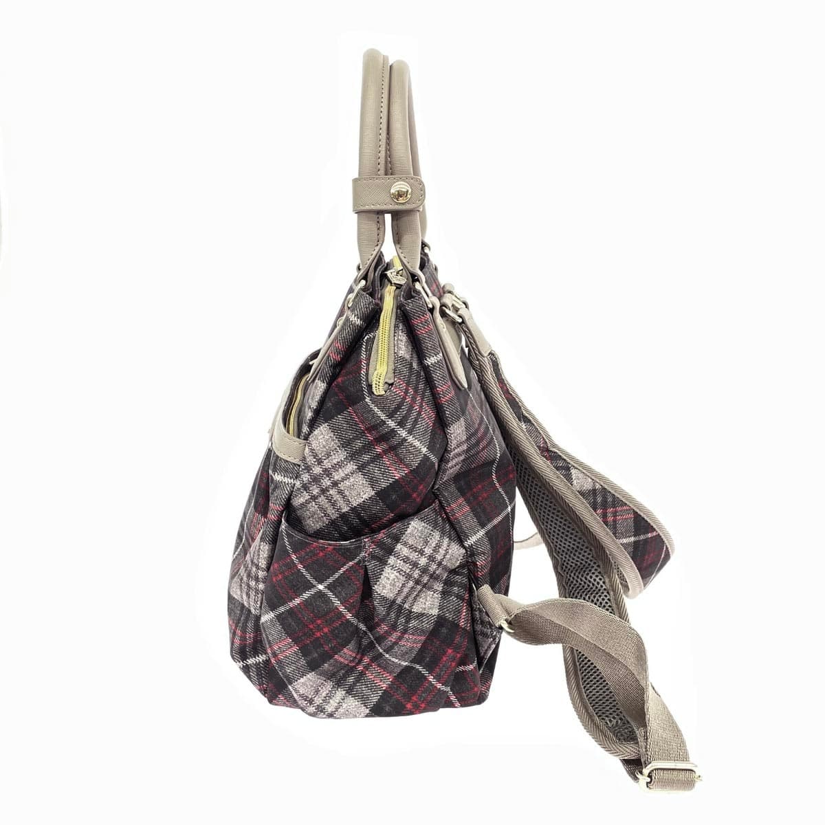 Kinloch Anderson 2WAY Backpack in Excellent Condition, Check/Nylon, Gray, Women's 2