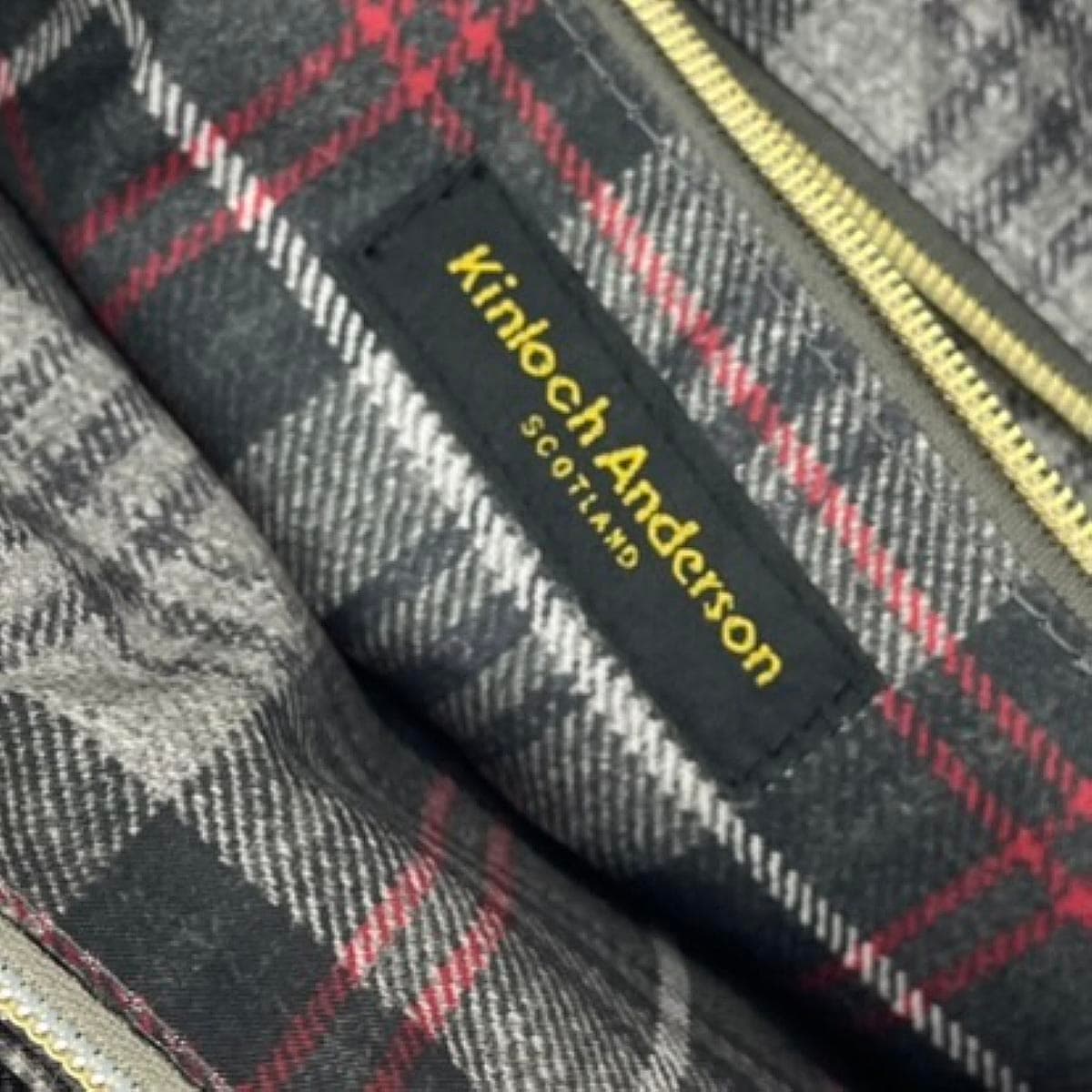 Kinloch Anderson 2WAY Backpack in Excellent Condition, Check/Nylon, Gray, Women's 5