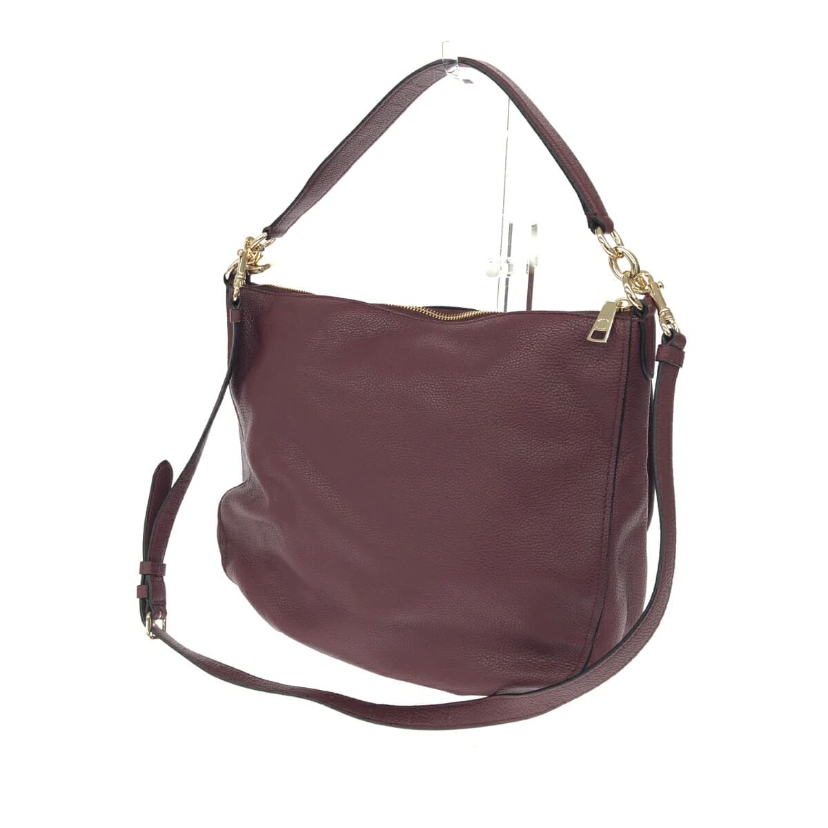 COACH 2WAY Shoulder Bag / 36762 Excellent Condition Turn Lock / Leather Bordeaux Ladies 3