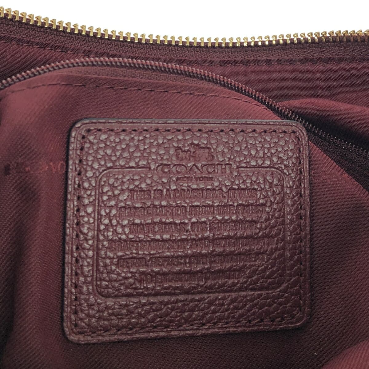 COACH 2WAY Shoulder Bag / 36762 Excellent Condition Turn Lock / Leather Bordeaux Ladies 7