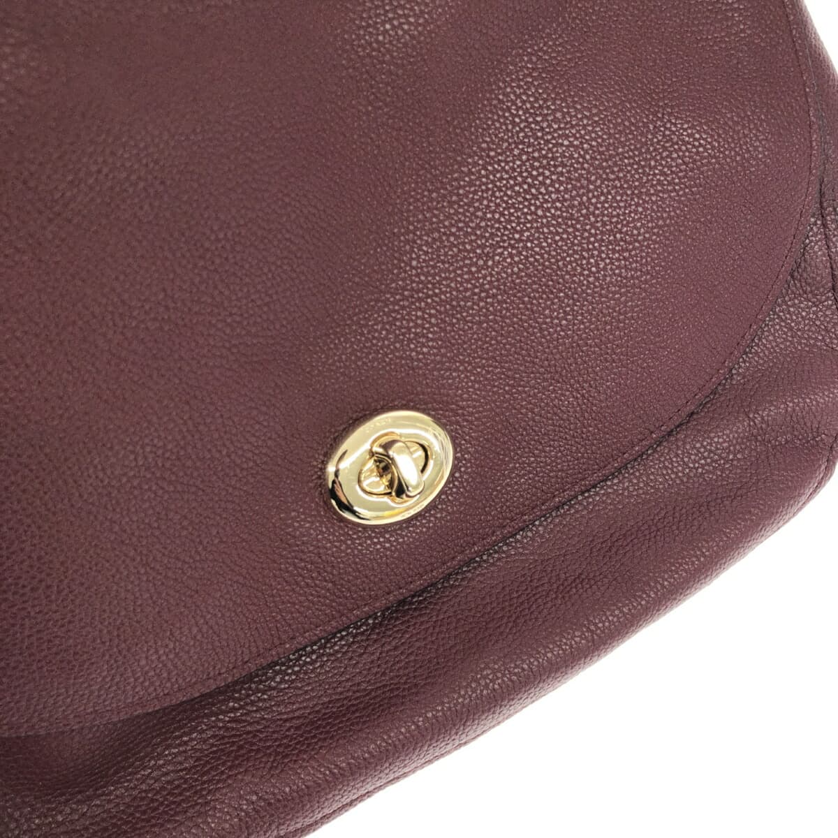 COACH 2WAY Shoulder Bag / 36762 Excellent Condition Turn Lock / Leather Bordeaux Ladies 8