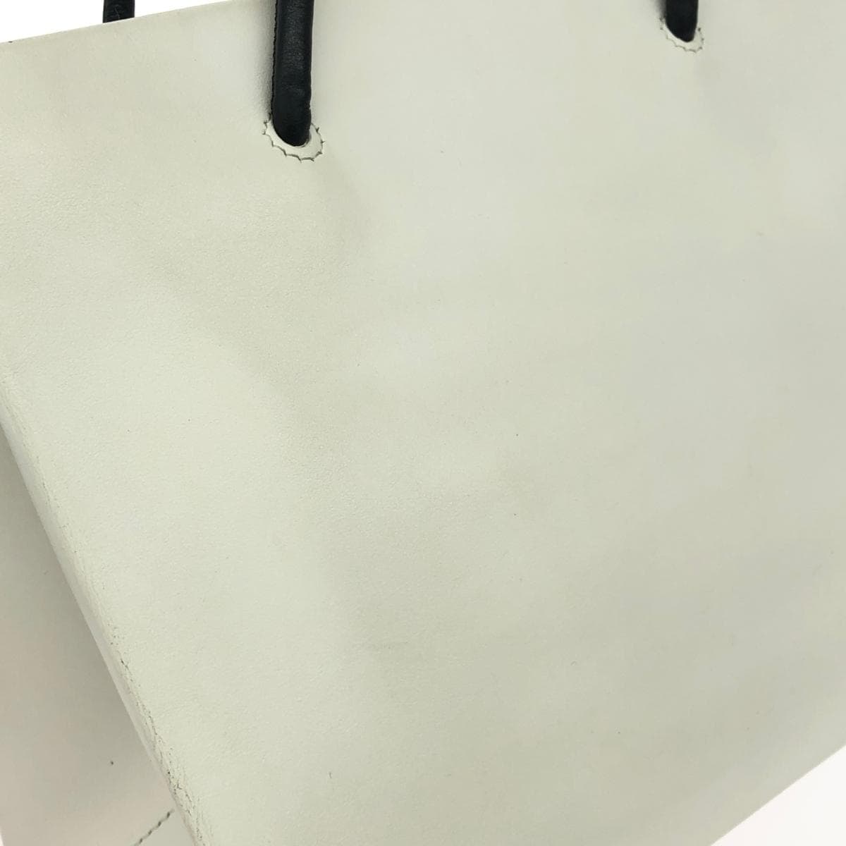 MOSCHINO 2WAY Bag Shopper / Leather White Ladies 7