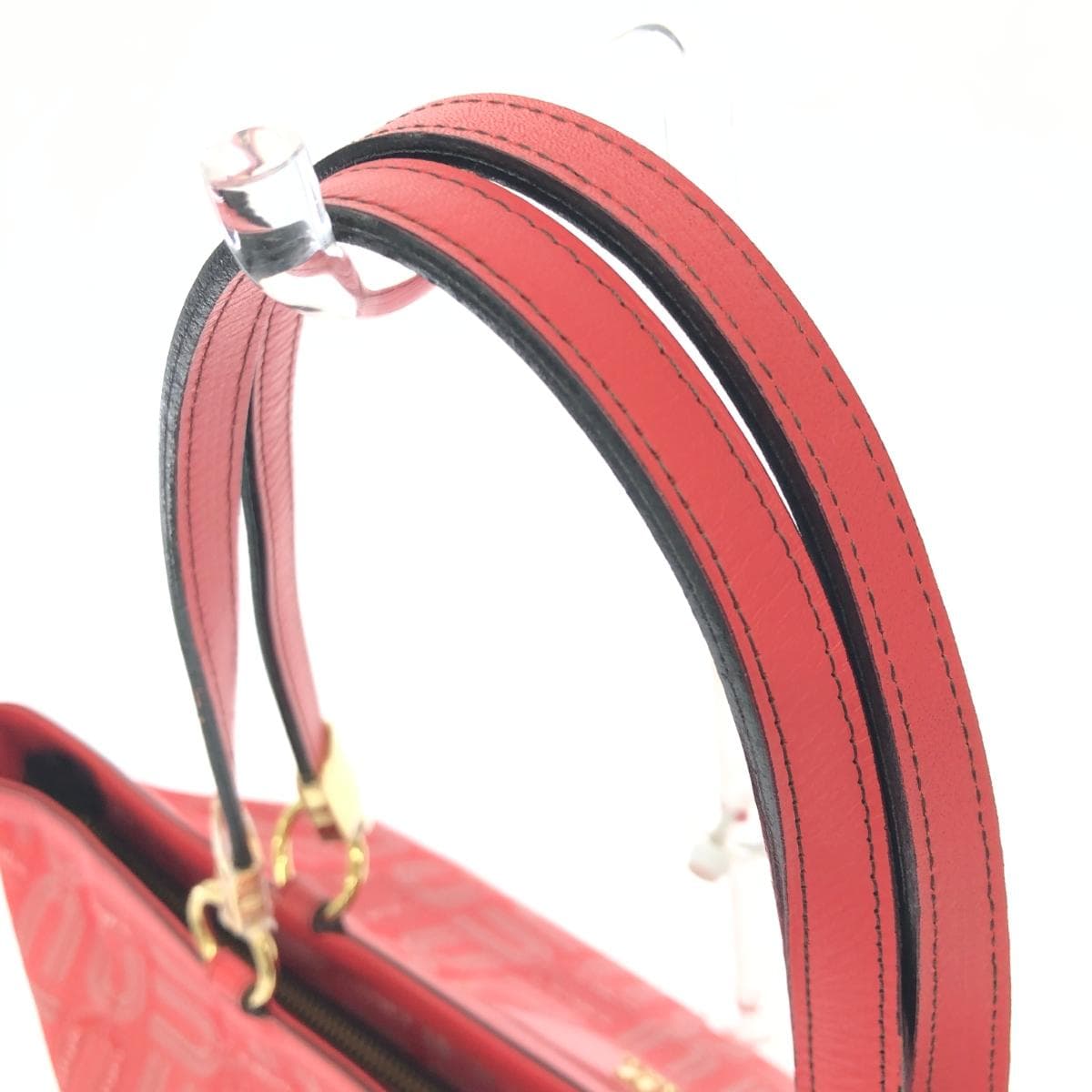 U by Ungaro tote bag in excellent condition, all-over logo/jacquard/coral pink for ladies 4