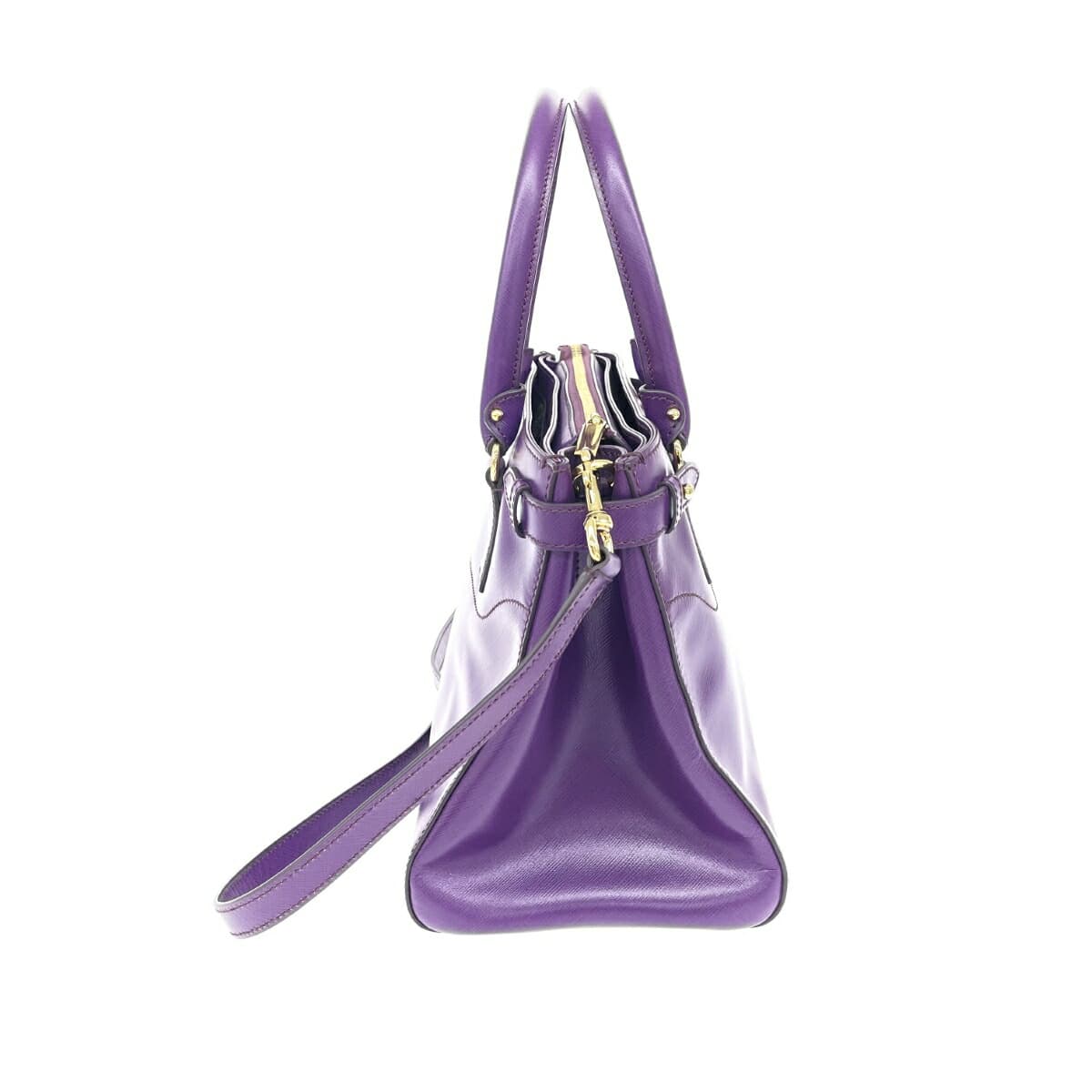 Salvatore Ferragamo 2WAY bag Gancini leather purple for ladies 2