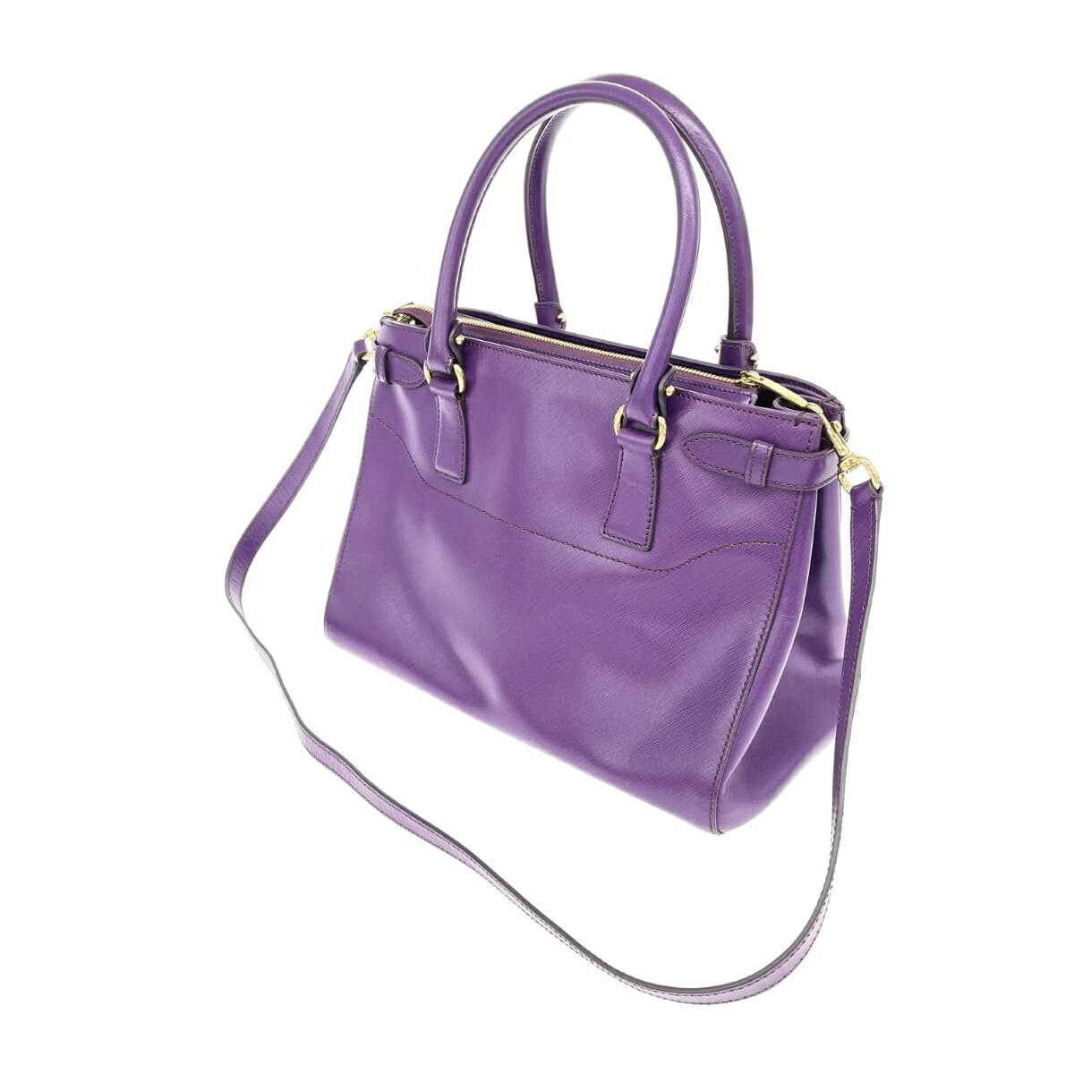 Salvatore Ferragamo 2WAY bag Gancini leather purple for ladies 3