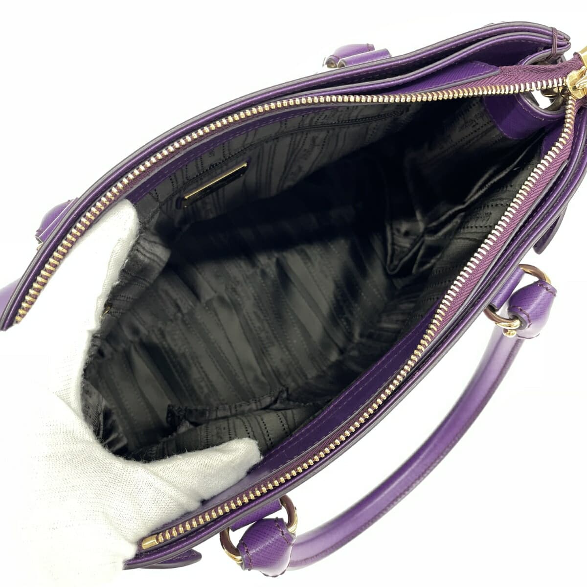 Salvatore Ferragamo 2WAY bag Gancini leather purple for ladies 6