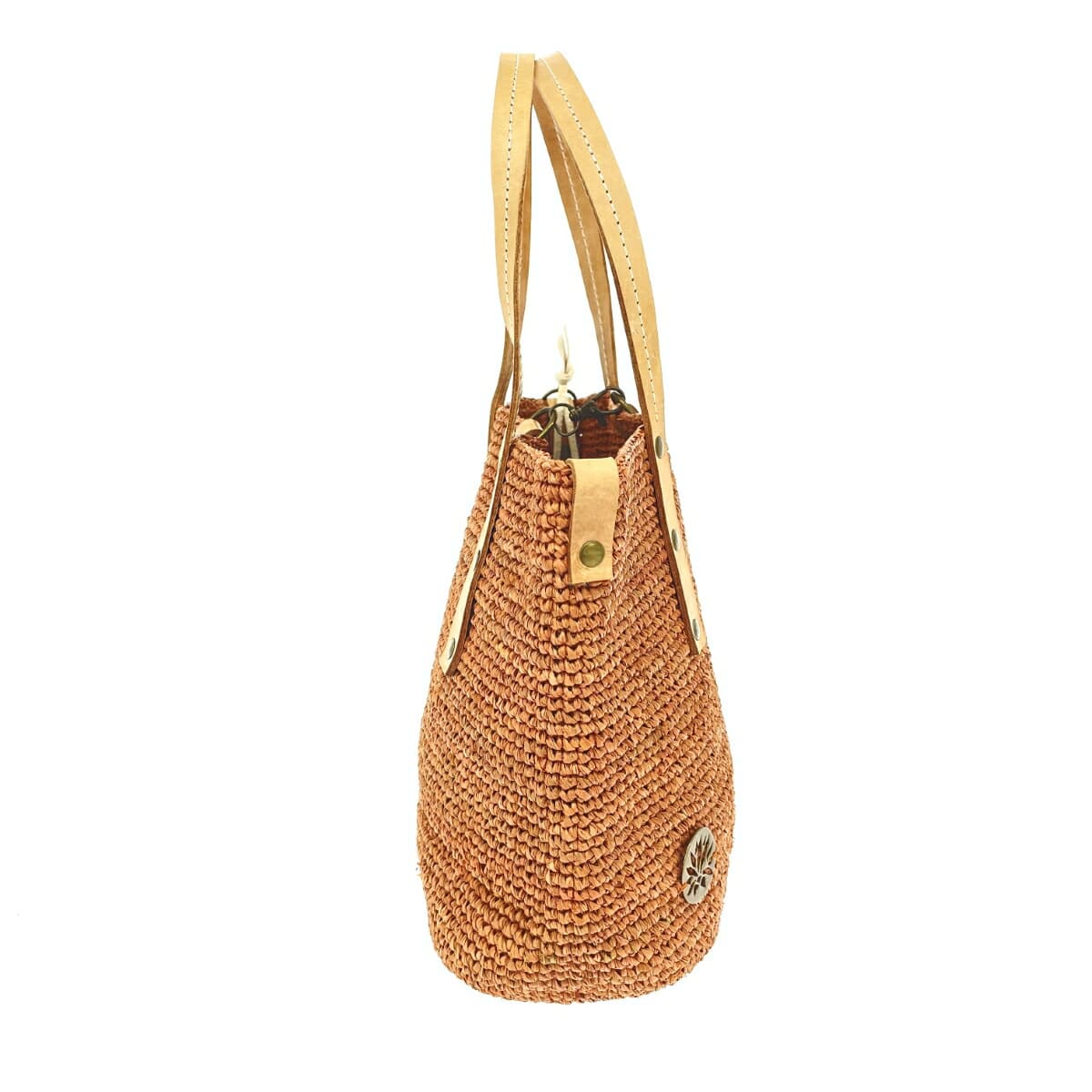 Ivahona basket bag, raffia, brown, ladies 2
