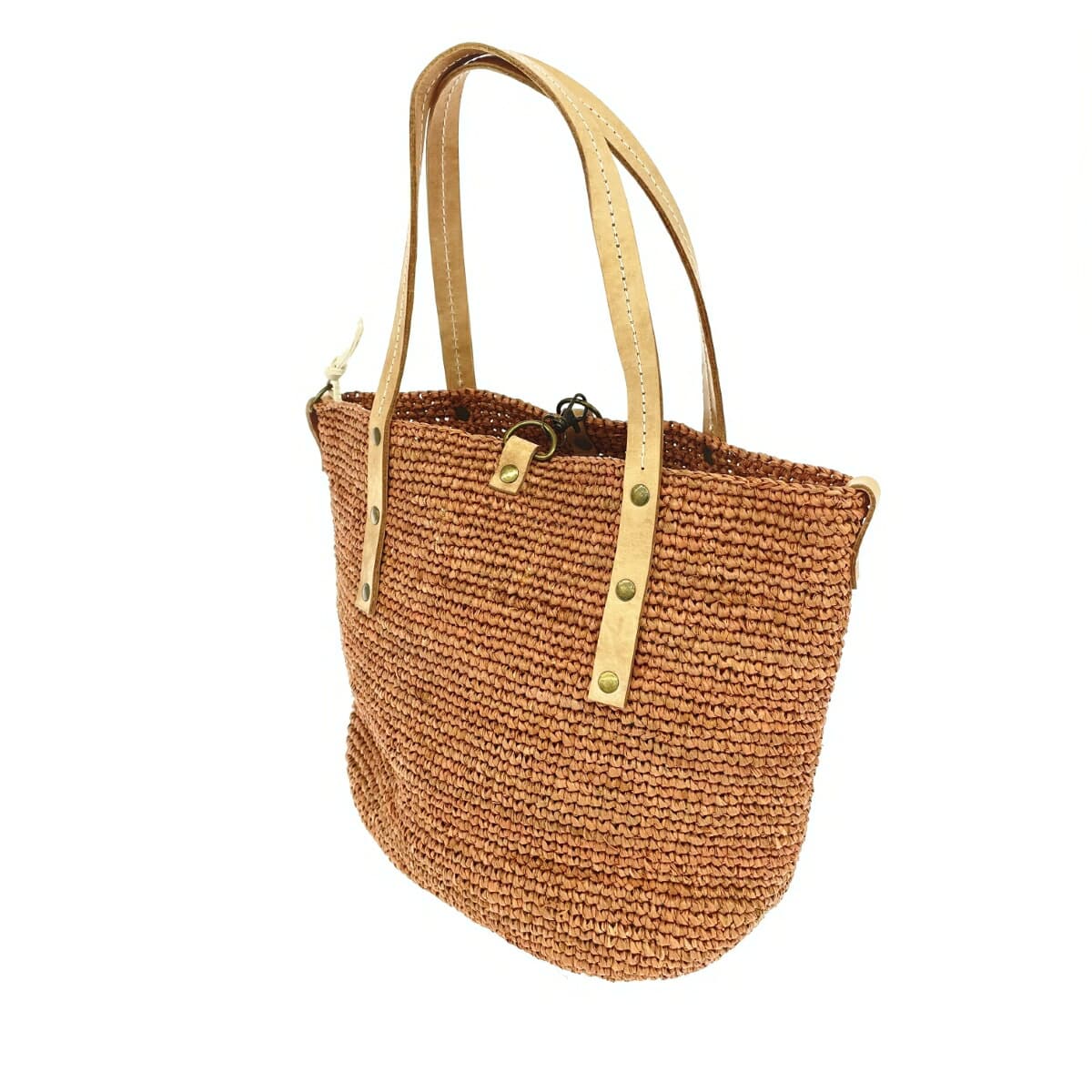 Ivahona basket bag, raffia, brown, ladies 3
