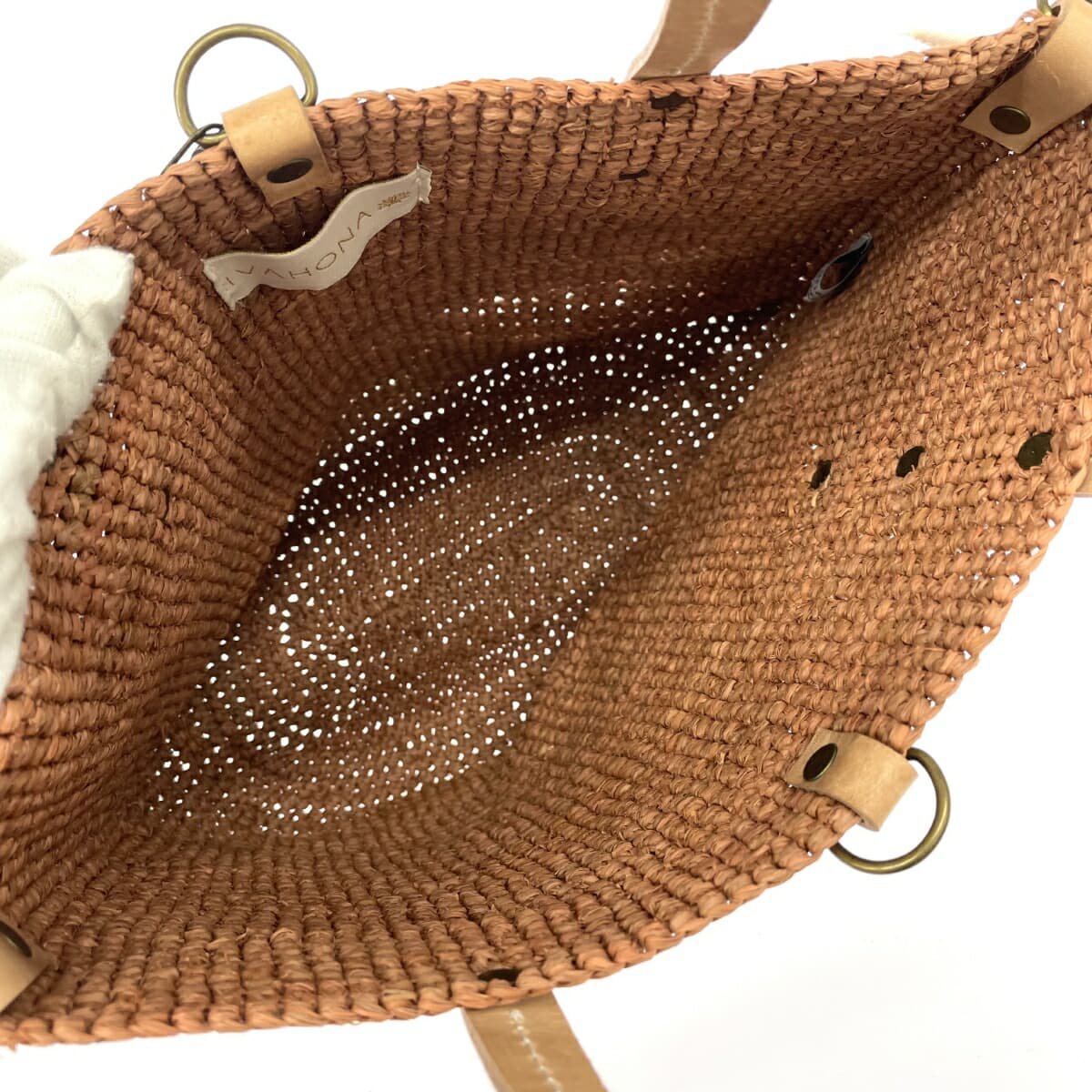 Ivahona basket bag, raffia, brown, ladies 7