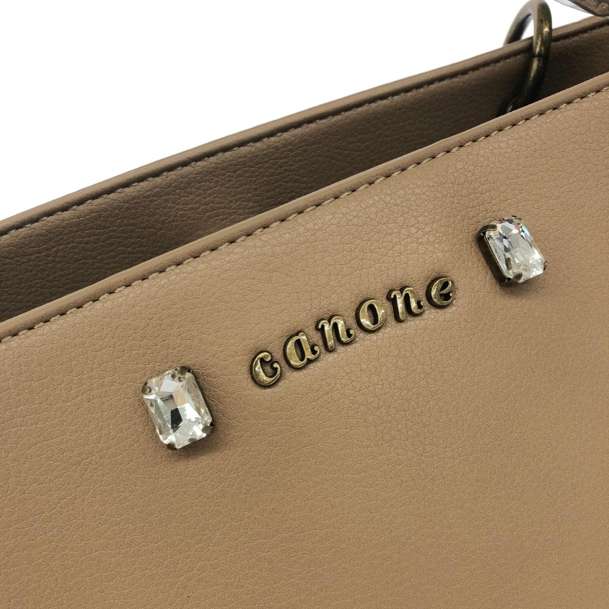 Maison de FLEUR 2WAY bag, star-catching visual bag, unused item, PVC, beige, ladies 7