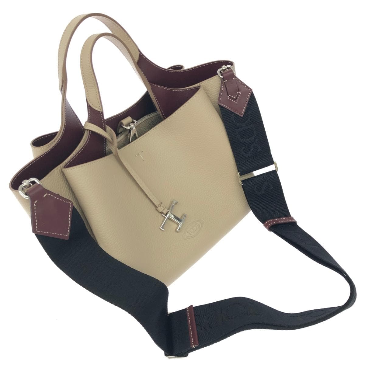 TOD'S 2WAY Bag in Excellent Condition APA 2 MANICI MINI TRAC LOGO Beige Women's 7