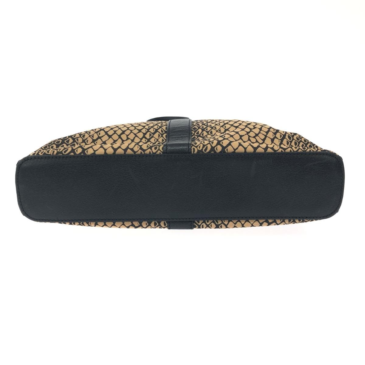 LANCEL One Shoulder Vintage Leather Black/Brown Ladies 5